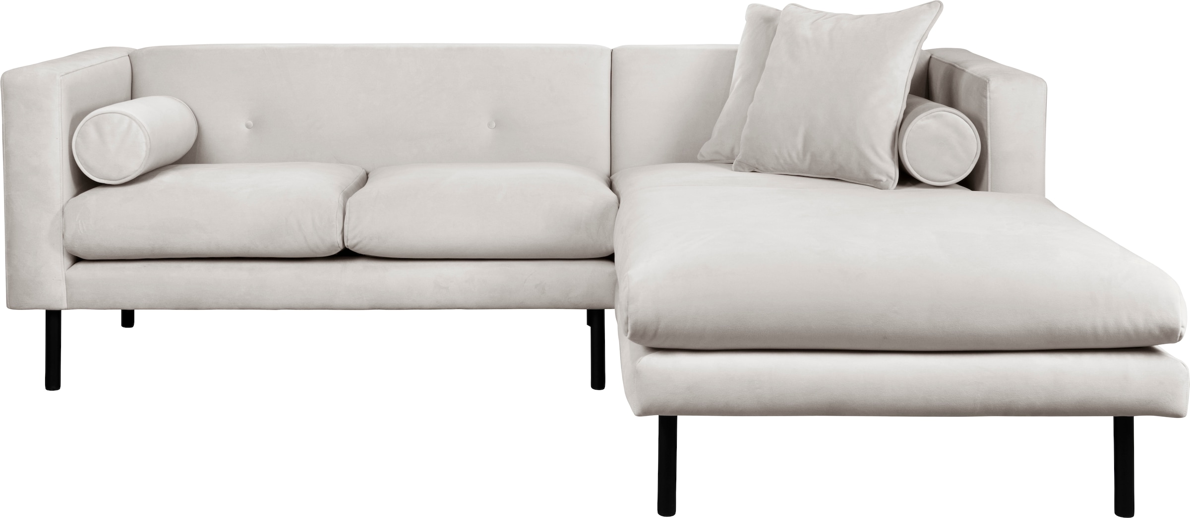 Guido Maria Kretschmer Home&Living Ecksofa »Lillibeth L-Form Designsofa, Maße B/T/H: 240/173/83 cm«, Zierkissen als Wendekissen, in Samtoptik oder Cord