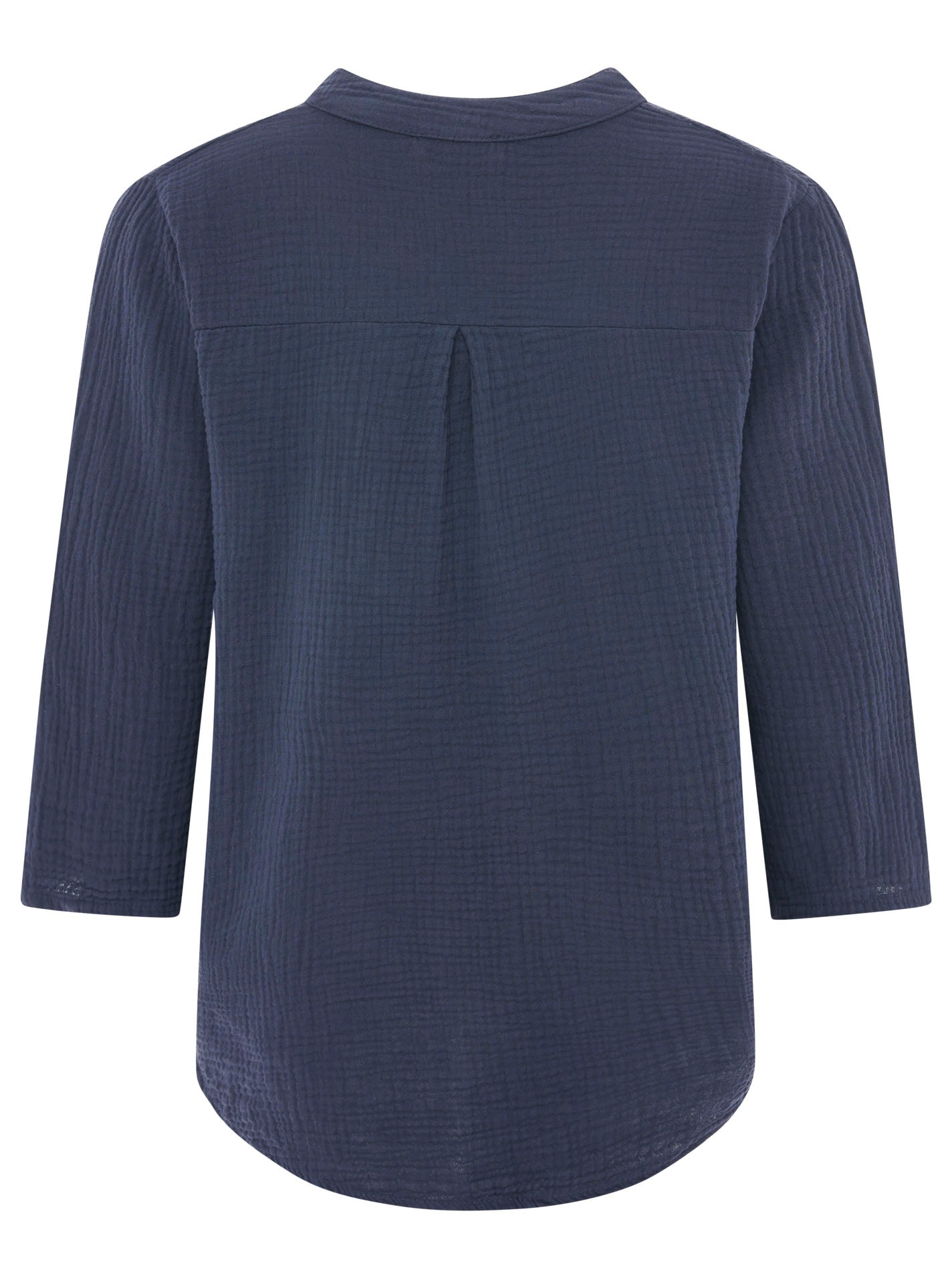 Zwillingsherz Schlupfbluse »"Neon Kante"« Musselin, eingefasster V-Neck in Neon, 3/4 Arm, hinten leicht länger