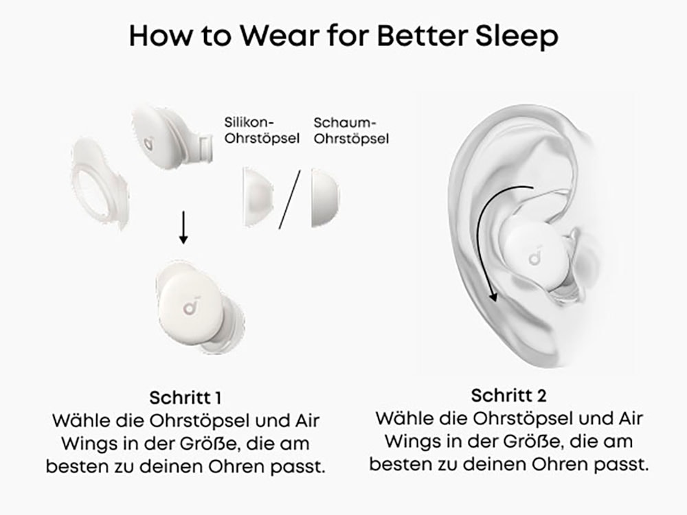 Anker In-Ear-Kopfhörer »Soundcore Sleep A30« Bluetooth Active Noise Cancelling (ANC)