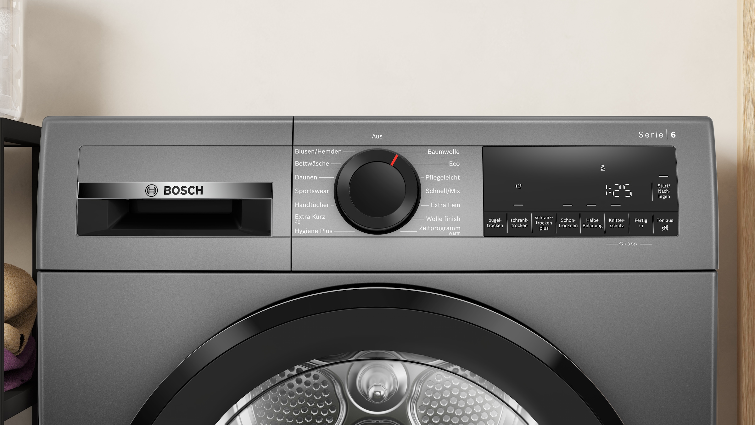 BOSCH Wärmepumpentrockner »WQG243DR10« Serie 6 Einfache Reinigung dank Easy Clean Filter, Bettwäscheprogramm