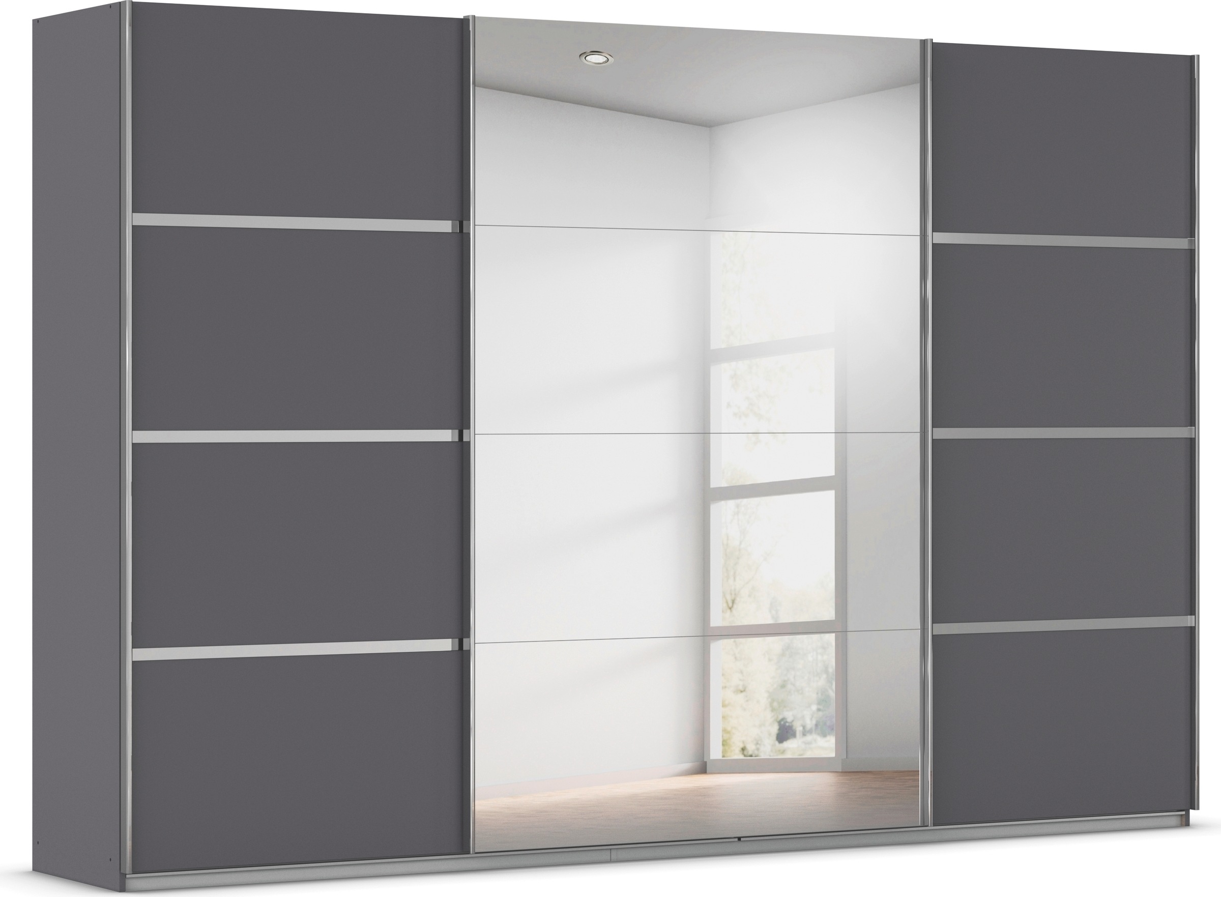OTTO home Kleiderschrank »Mehrzweckschrank Aktenschrank Möbel Mietswohnung Schlafzimmer AVOLA« 3 verschiedene Ausstattungen BASIC/CLASSIC/PREMIUM (inkl. SOFT-CLOSE),  mit eleganten Zierleisten in Chrom, Schwarz oder Weiß MADE IN GERMANY
