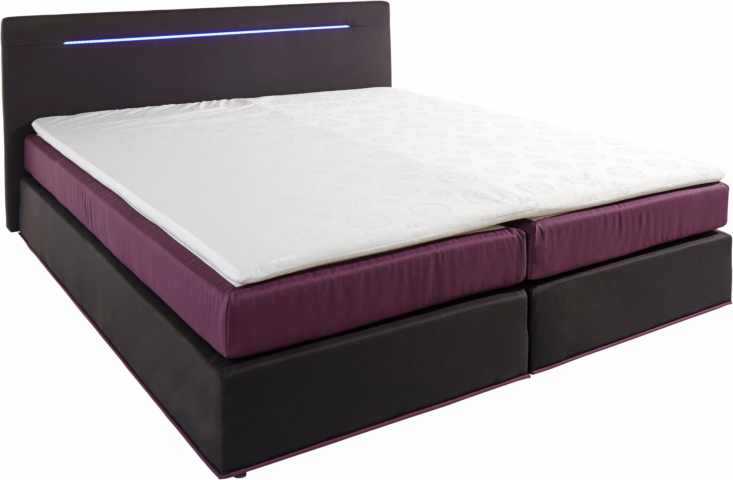 COLLECTION AB Boxspringbett, inkl. LED-Beleuchtung mit Farbwechsel und Topper