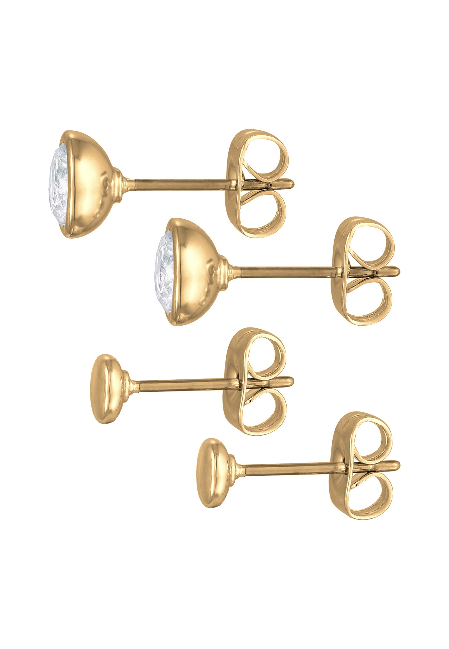 Elli Ohrstecker-Set »Ohrringe 2er-Set Ohrstecker Kristalle Plättchen Farbe Silber«