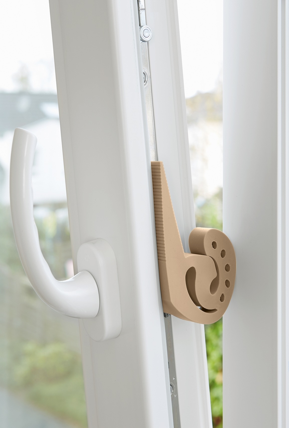 WENKO Fensterstopper »Modell Multi-STOP® Beige«, (Set, 4 St.), Türkeil & Klemmschutz, Türstopper aus Kunststoff