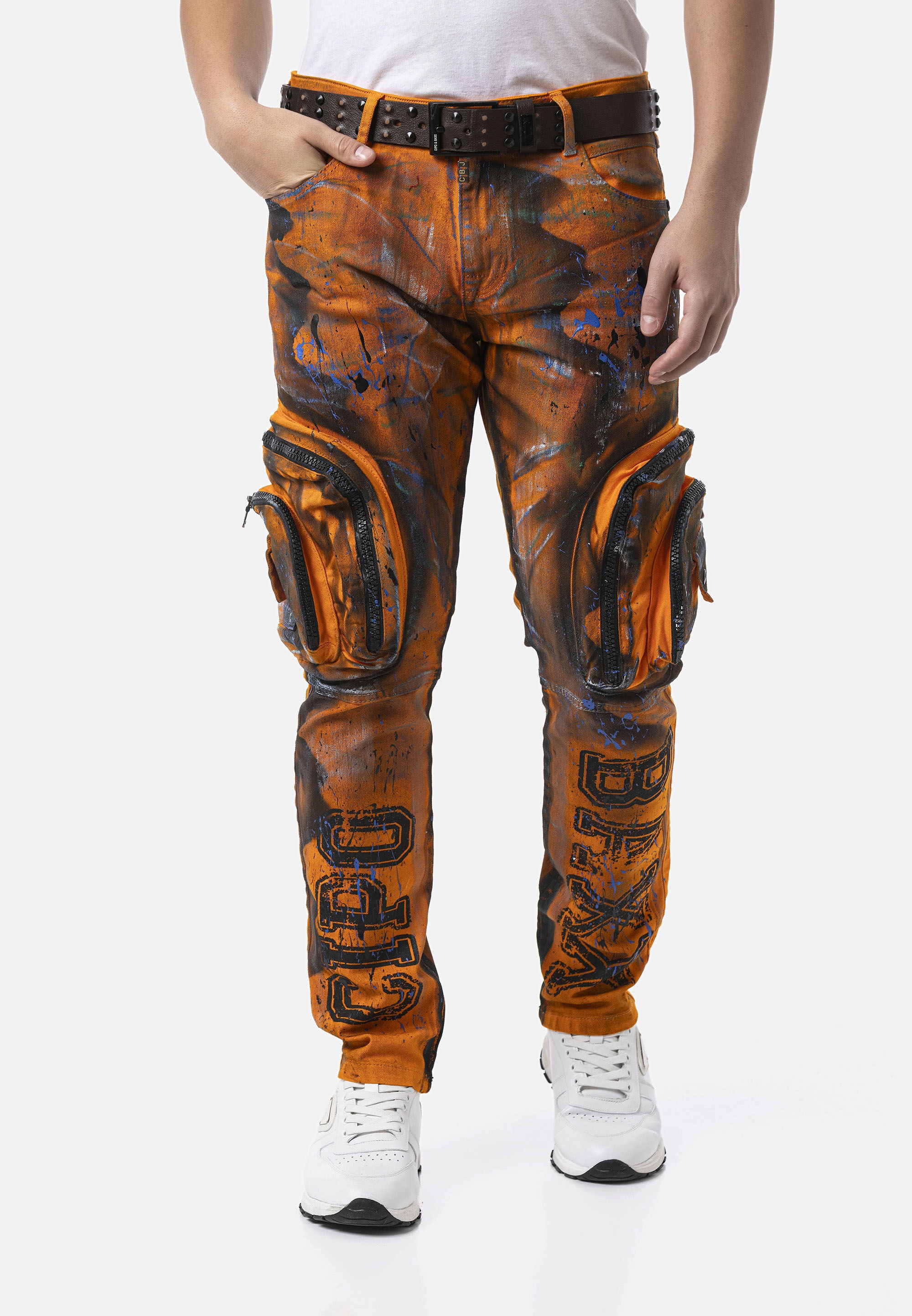 Cipo & Baxx Cargojeans »Cipo & Baxx Jeanshose CD902« mit Cargo-Taschen
