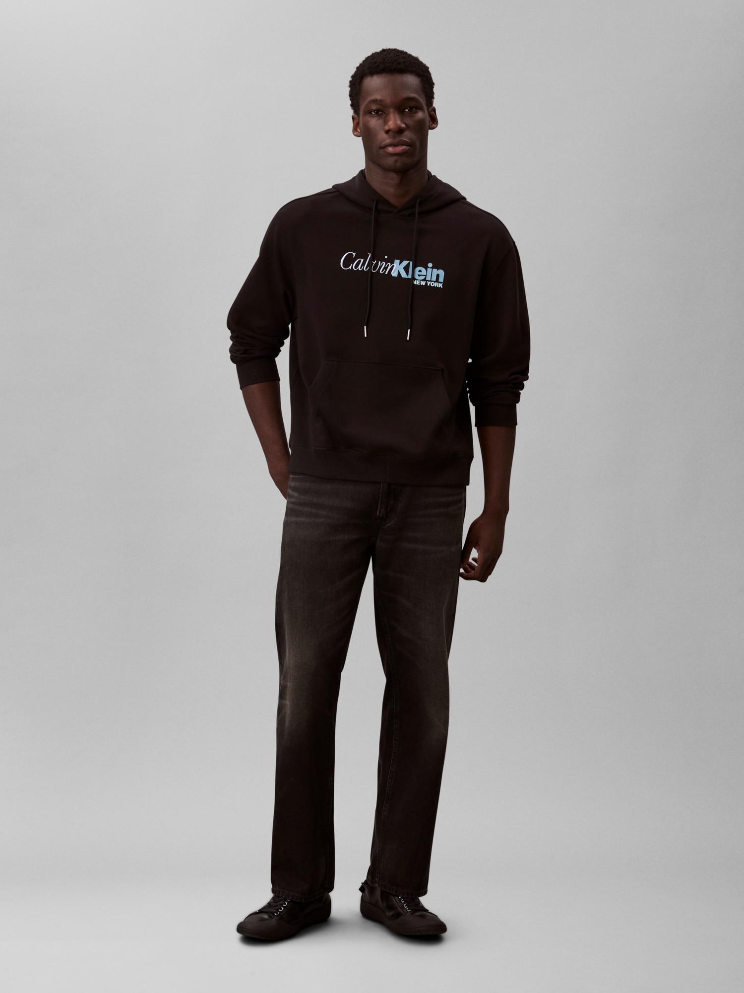 Calvin Klein Kapuzensweatshirt »LS EU 350TERRY CURSIVE GRAPHIC H«, regular fit, Logo-Schriftzug