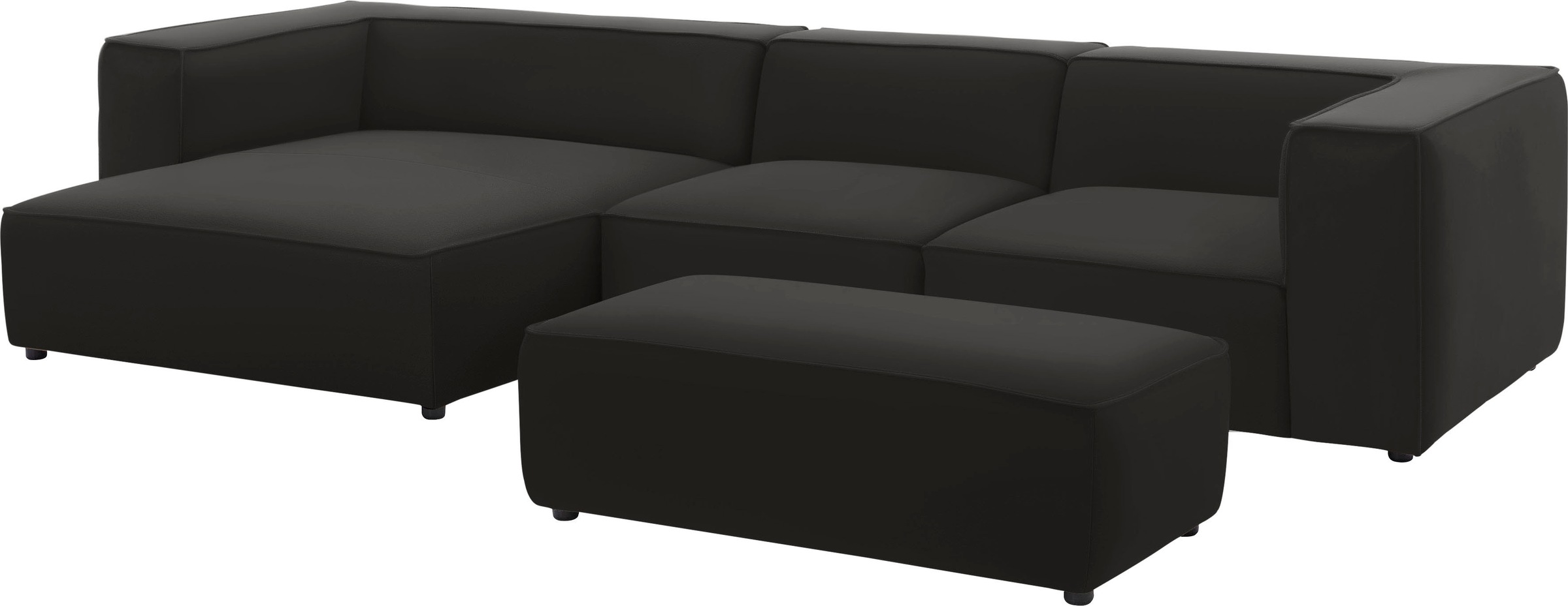 W.SCHILLIG Ecksofa »around-the-block«, mit eleganter Biese, mit Federkern, Breite 341 cm