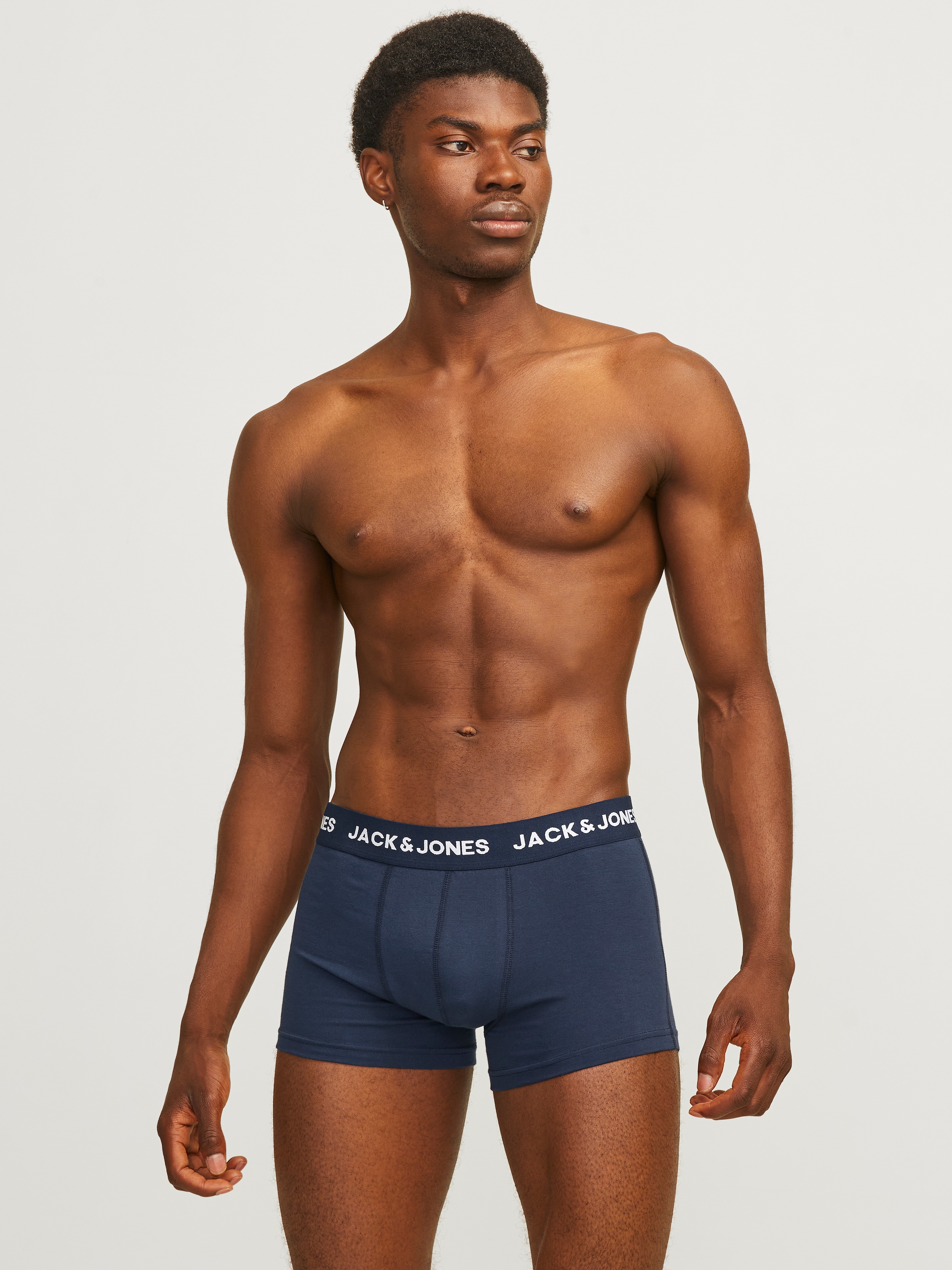 Jack & Jones Trunk »JACSOLID   Stretchkomfort, elastisch, bequem mit sportlichem Look« Packung, 12 Stk. bedruckt, modisch, eng anliegend, Baumwollmischung, Bündchen