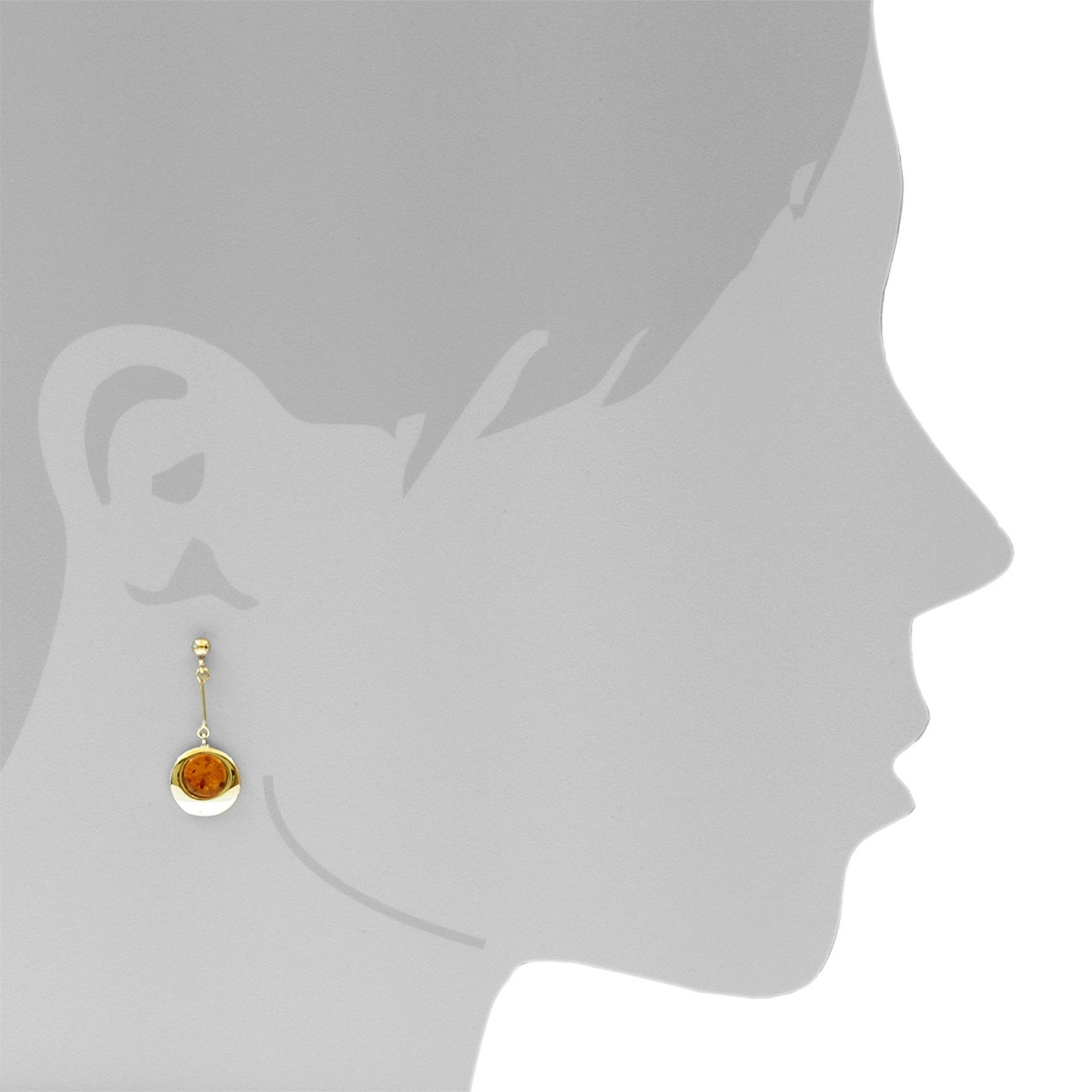 OSTSEE-SCHMUCK Paar Ohrhänger »- Alina - Gold 333/000 - Bernstein«