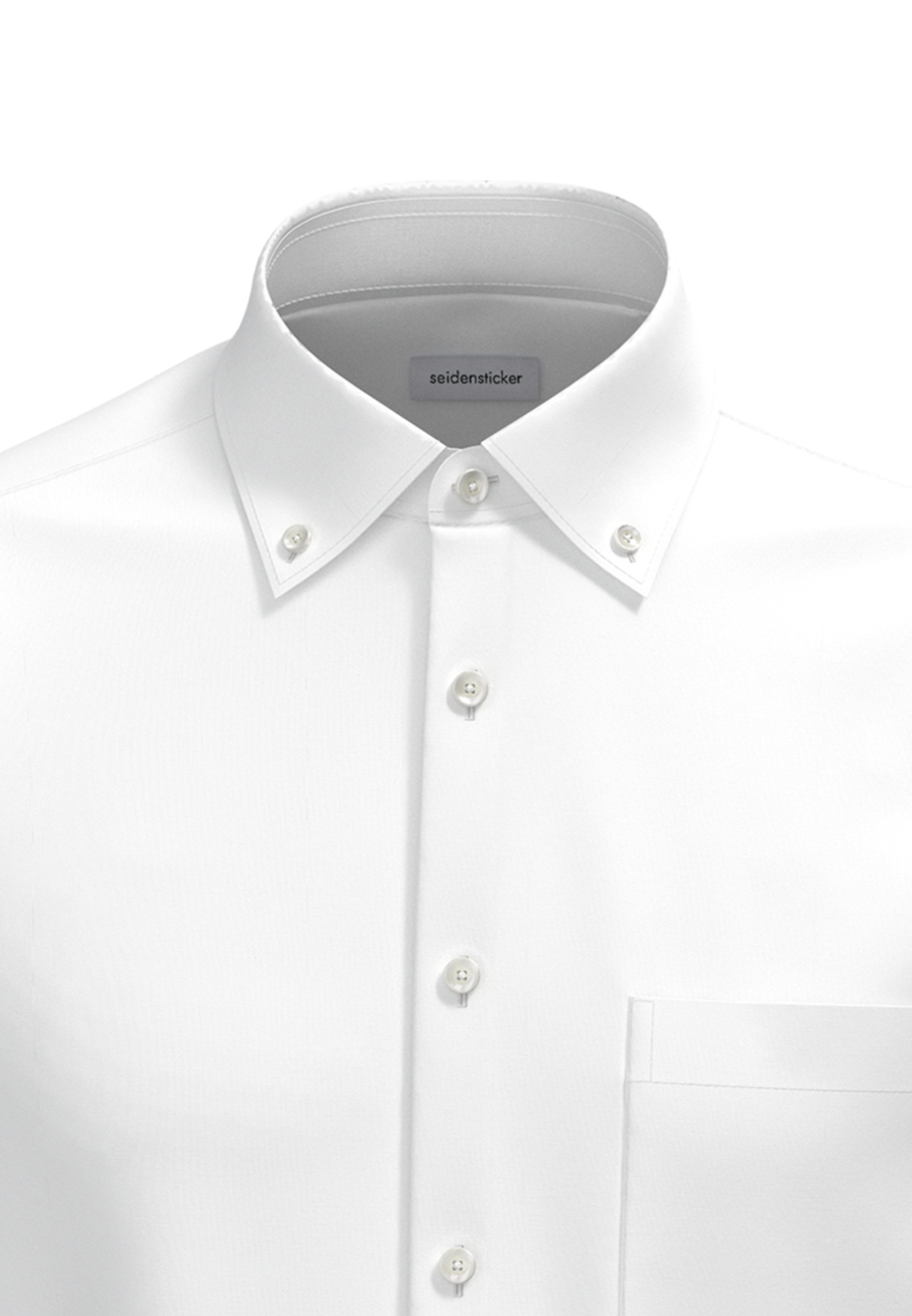 seidensticker Businesshemd »Comfort«, Comfort Langarm Button-Down-Kragen Uni