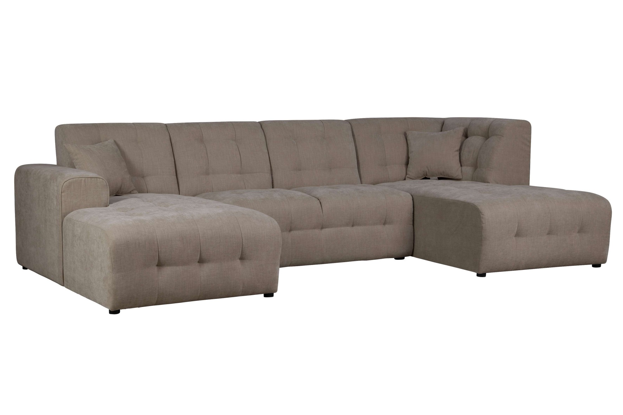 Home affaire Wohnlandschaft »Nosia U-Form«, incl. 2 Zierkissen, mit feiner Steppung