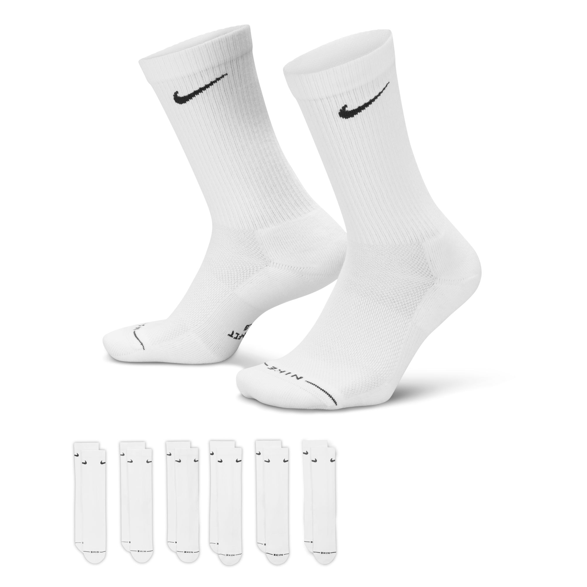 Nike Funktionssocken »U NK ED ELVD CRW 6P - 144« atmungsaktives Material, für Erwachsene