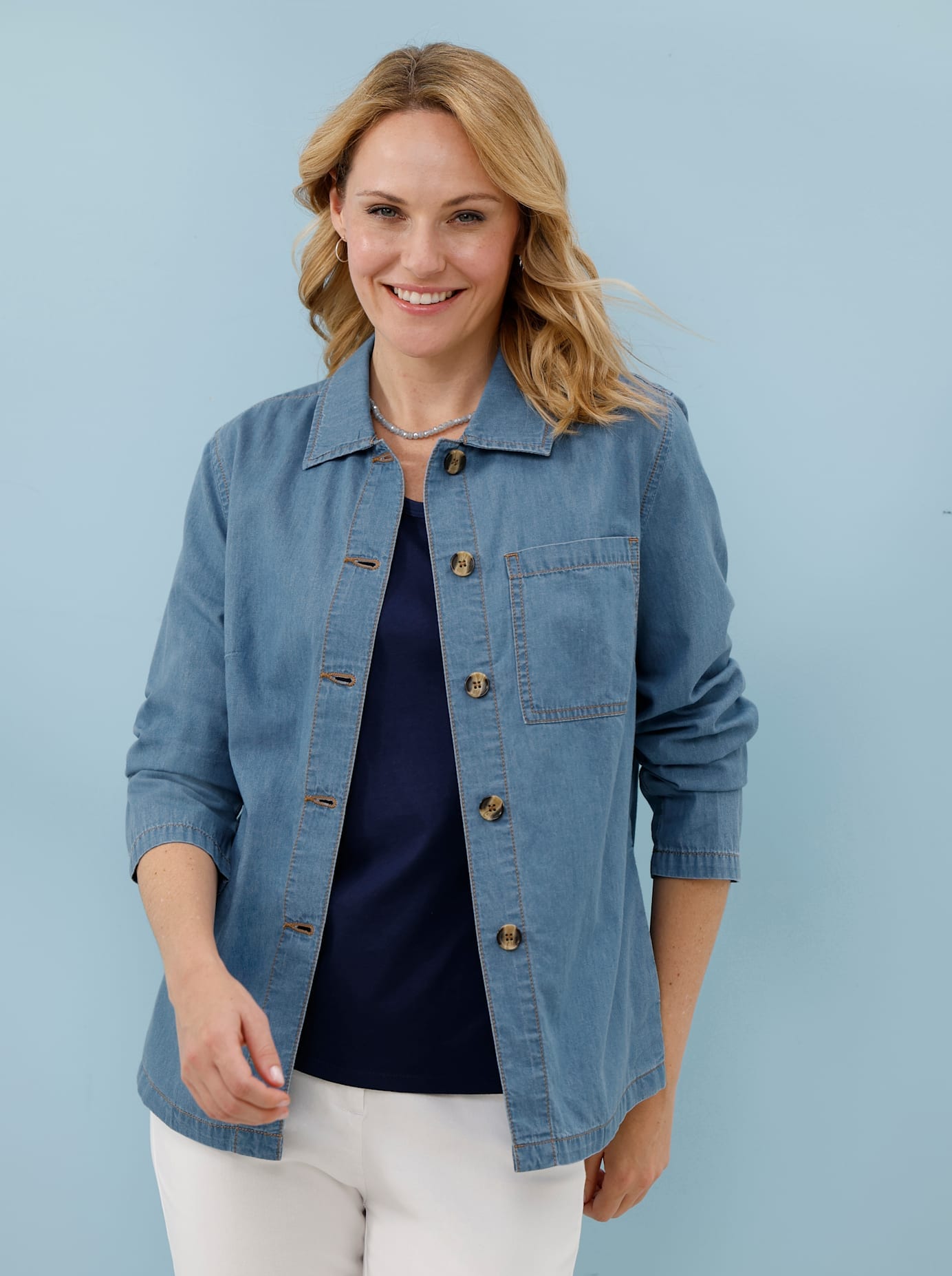 Classic Basics Jeansjacke ohne Kapuze