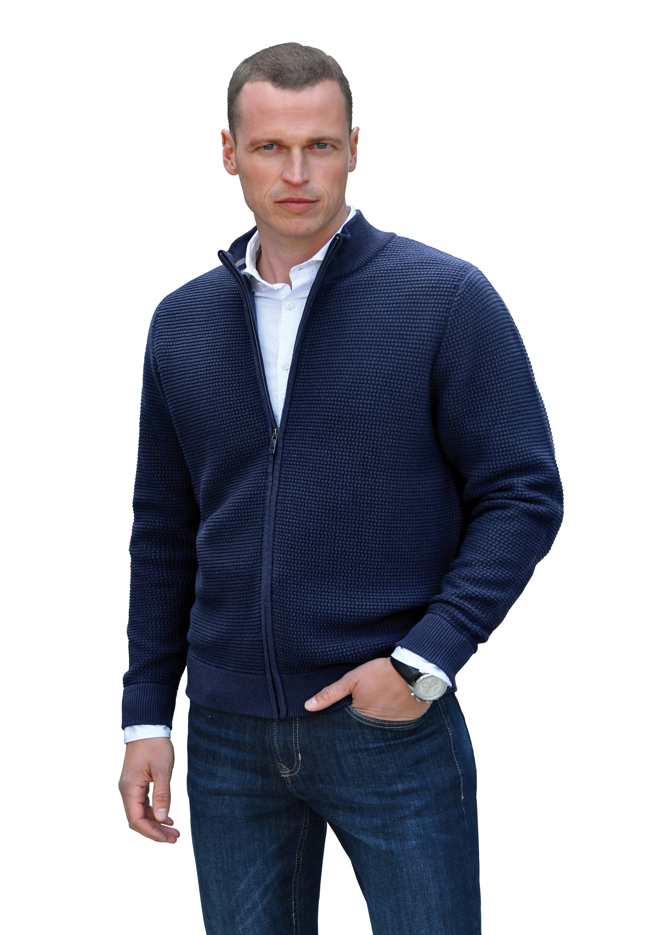 Louis Sayn Strickjacke »Strickjacke«, mit Struktur-Muster