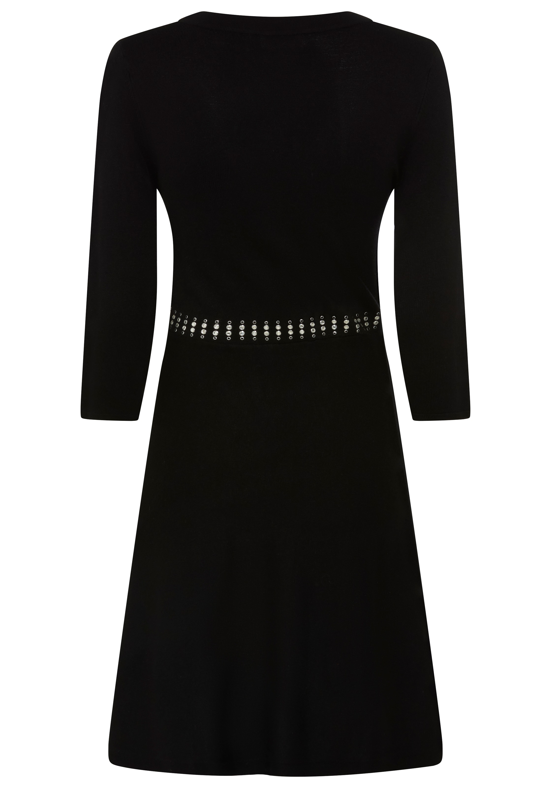 Melrose Strickkleid feminines Mini Kleid mit ausgestelltem Rock und V-Neck