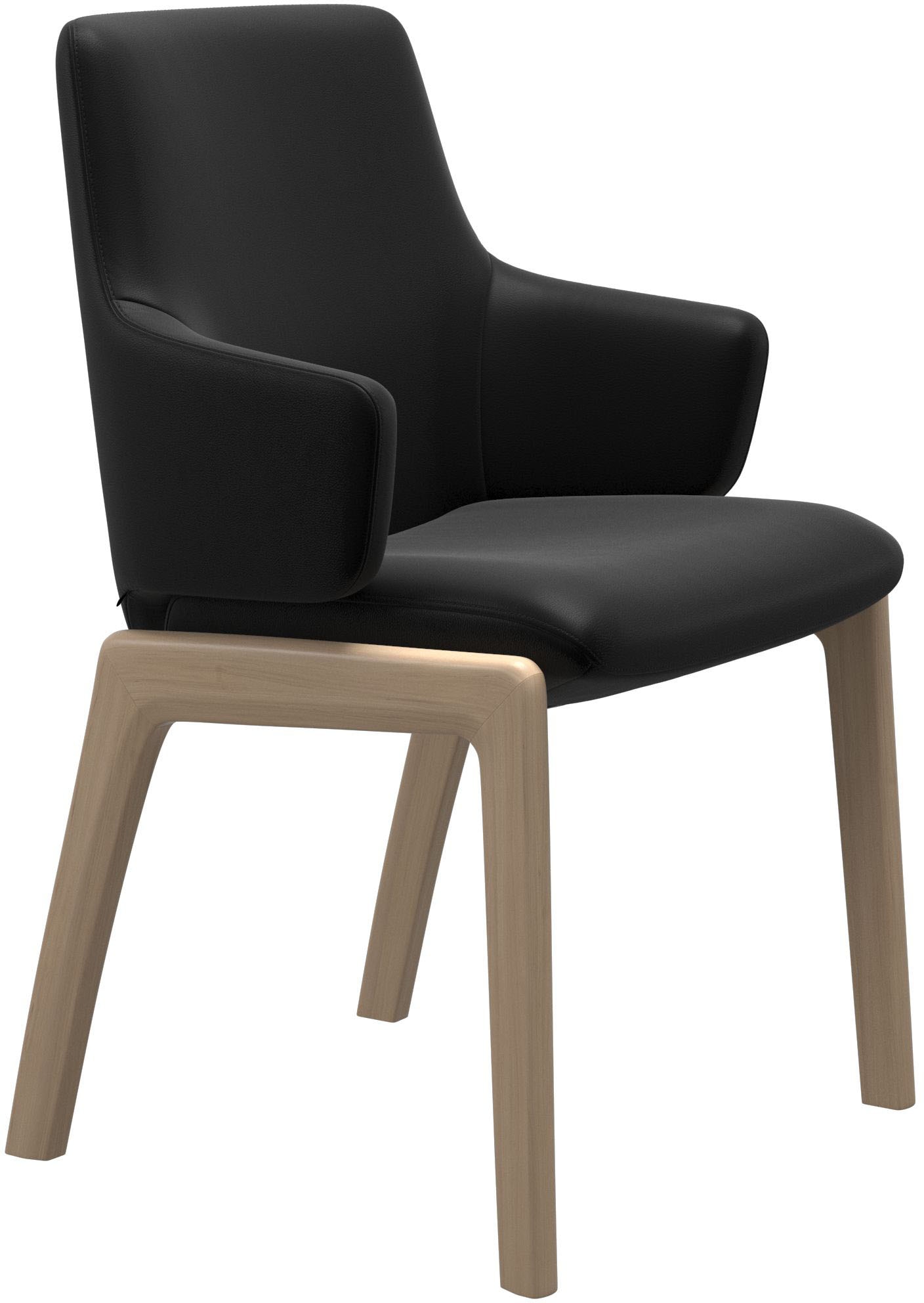 Stressless® Polsterstuhl »Laurel«, Leder BATICK, Low Back mit Armlehne, Größe L, abgerundete Beine in Eiche gekalkt