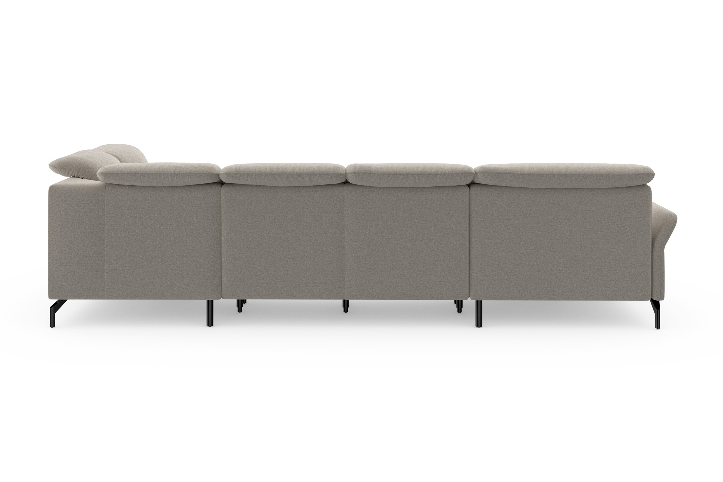 sit&more Wohnlandschaft »Fashion U-Form«, wahlweise mit Kopfteilverstellung, Vorziehsitz, motorisch, Metallfüße
