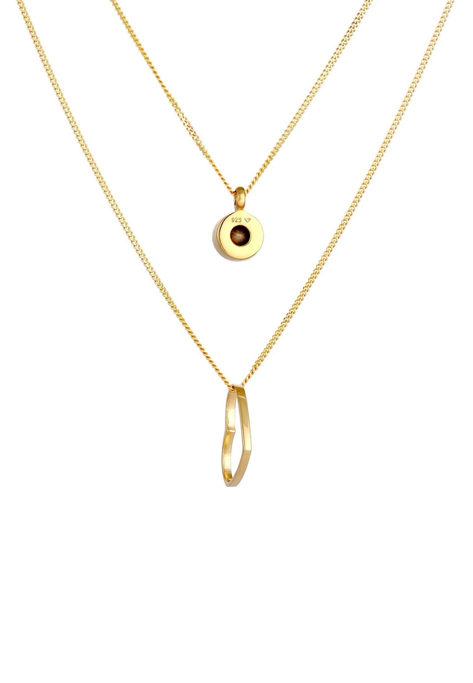 Elli Silberkette »Halskette Layer Herz Love 925 Silber, mit Kristallen von Swarovski®«