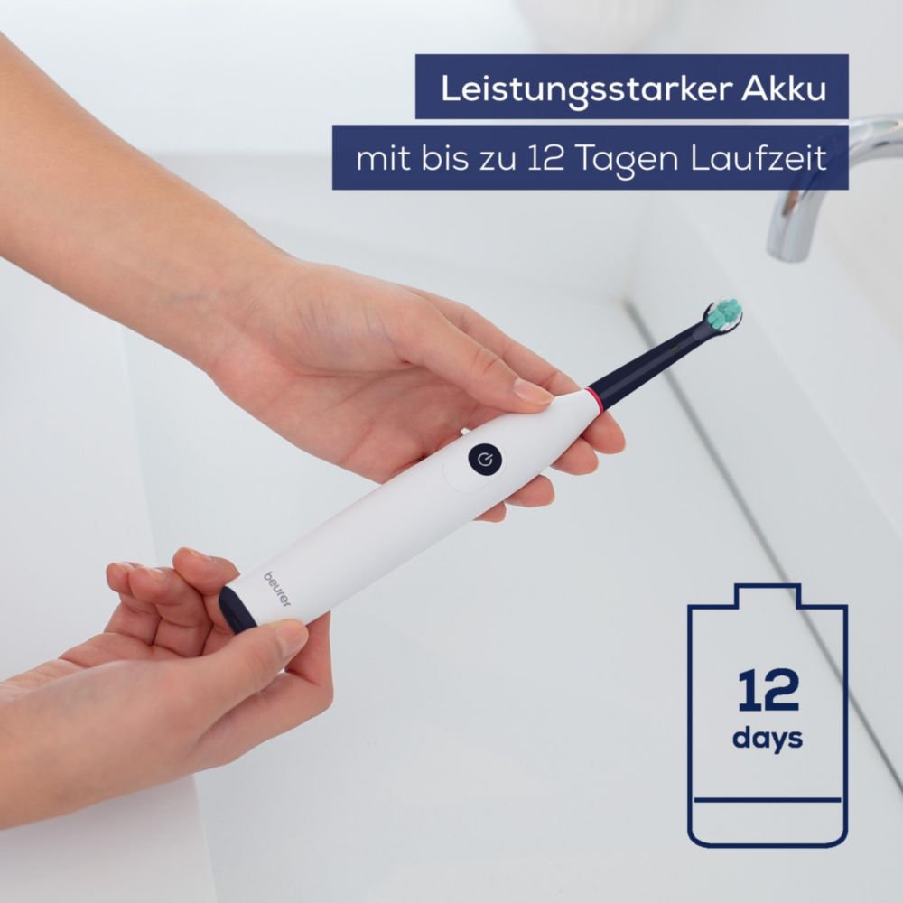 BEURER Elektrische Zahnbürste »TB 15, zur Plaque-Entfernung«, 1 St. Aufsteckbürsten, Klinisch getestet, mit 2-Minuten Timer und Abschaltautomatik