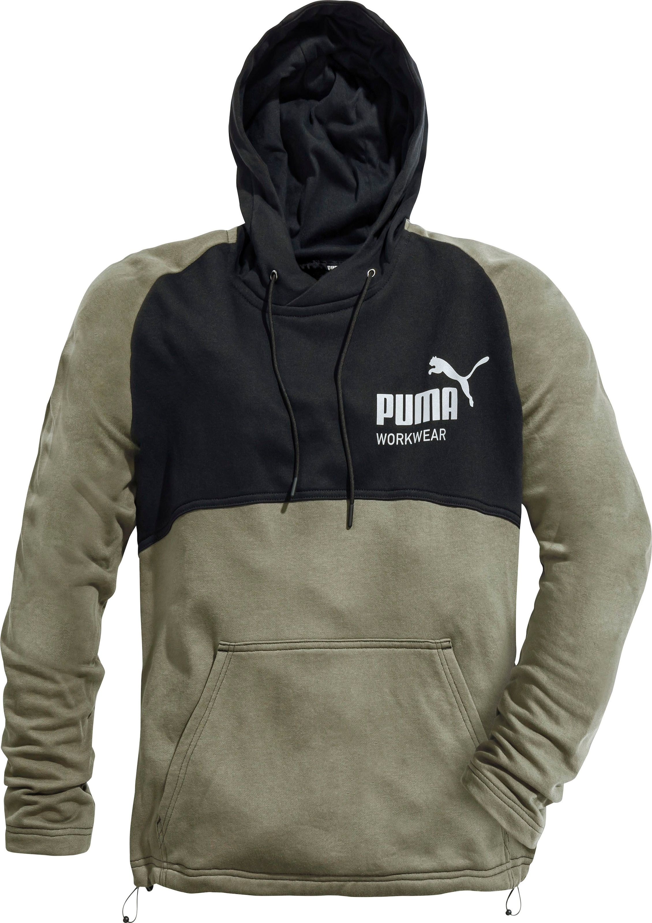PUMA Workwear Hoodie gefütterte bei »CHAMP«, Kapuze, OTTO online verstellbarer Kangaroo-Tasche, Saum