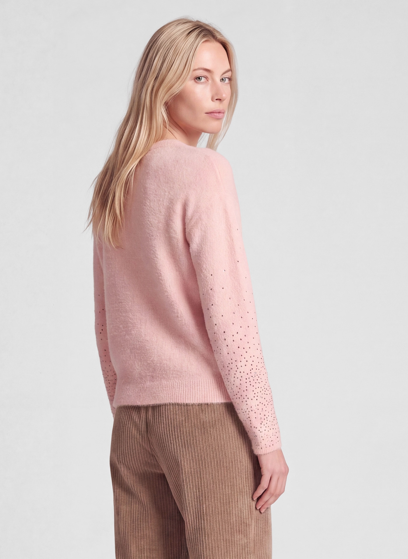 Rabe Strickpullover mit Glitzersteinen / Woll-Anteil