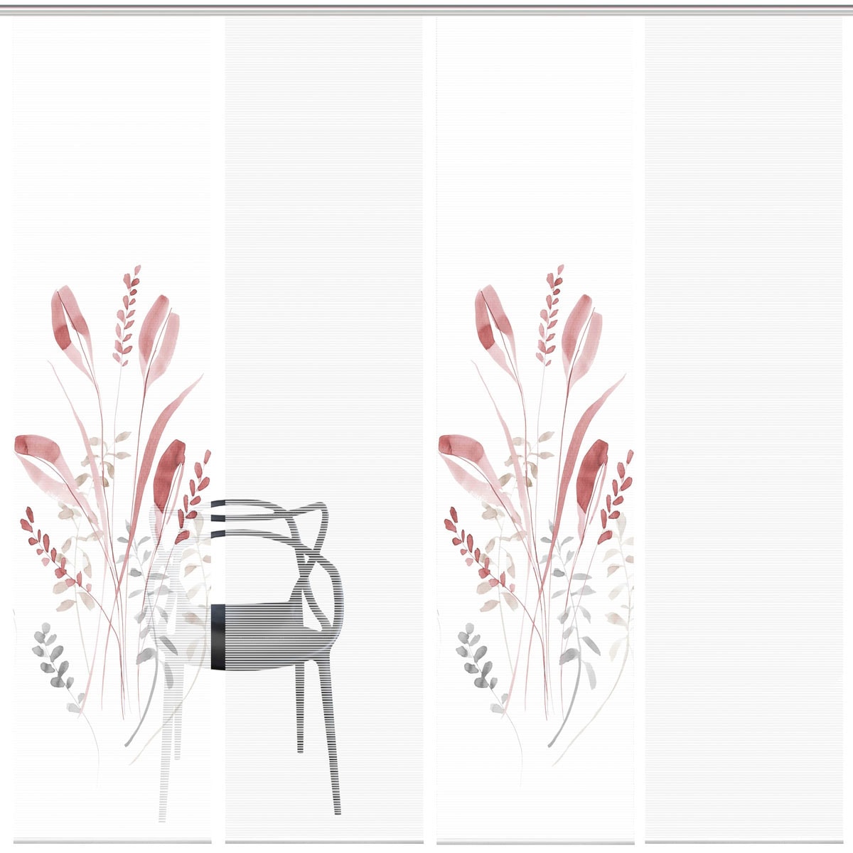 Vision S Schiebegardine »AYENE 4er SET« Paneelwagen 4 Stk. tlg. Schiebevorhang Digidruck 4er Set AYENE