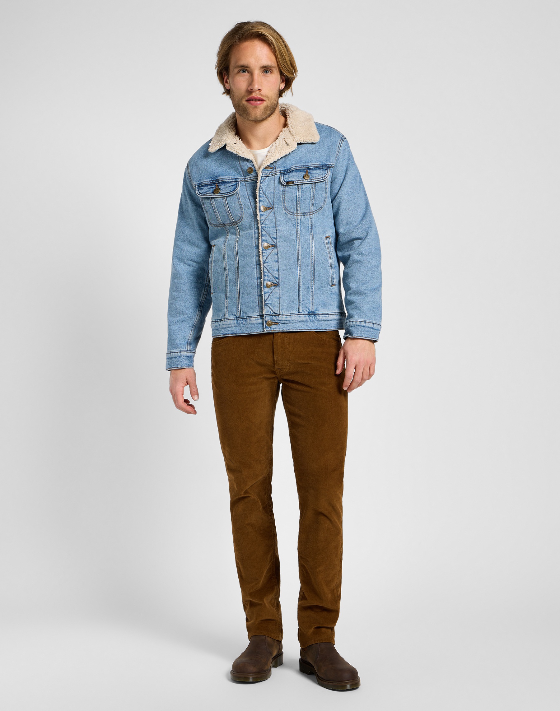 Lee® Jeansjacke »SHERPA JACKET«, mit Knopfleiste