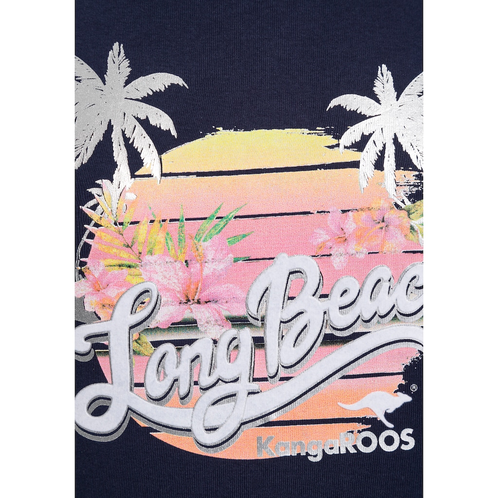 KangaROOS T-Shirt, mit "Long Beach" Print