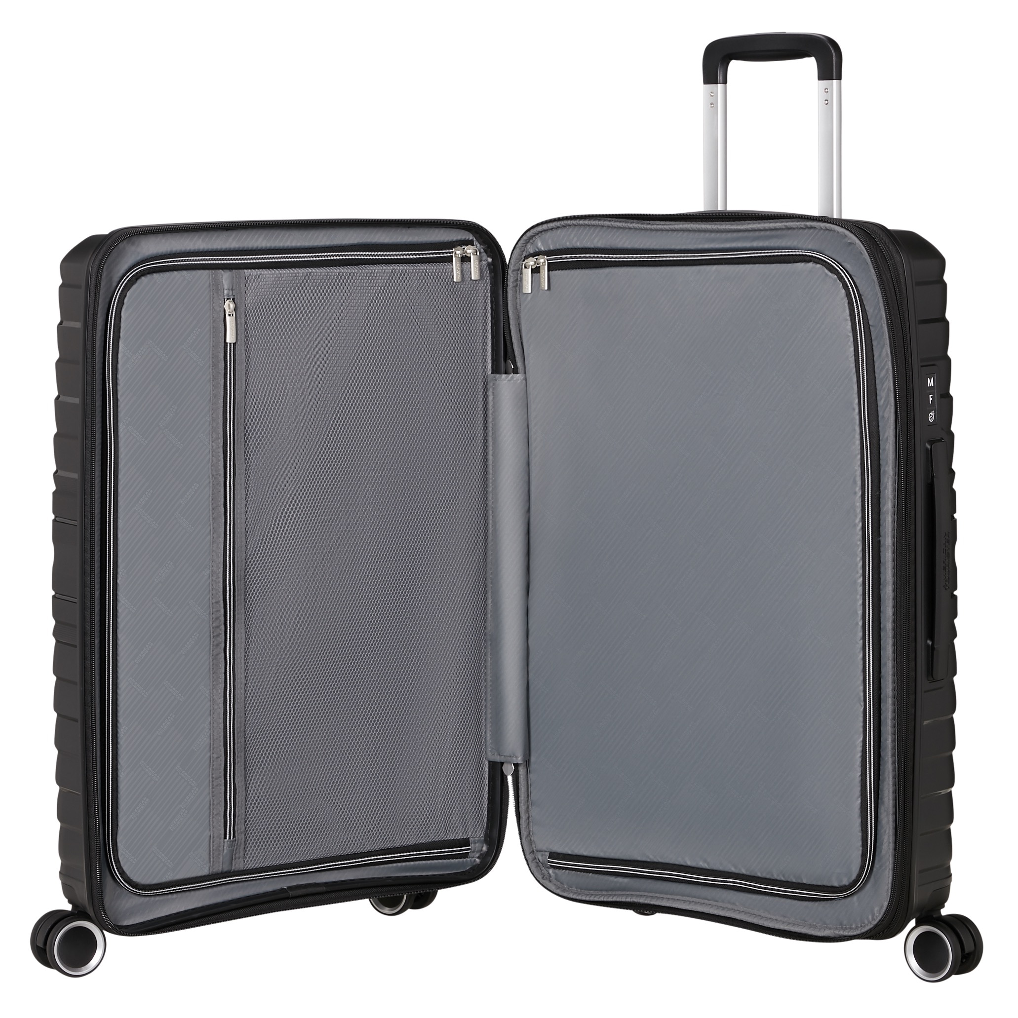 American Tourister® Hartschalen-Trolley »FLYTWIST, verschiedene Größen und Farben«, 4 Rollen, Hartschalen-Koffer personalisierbar Volumenerweiterung