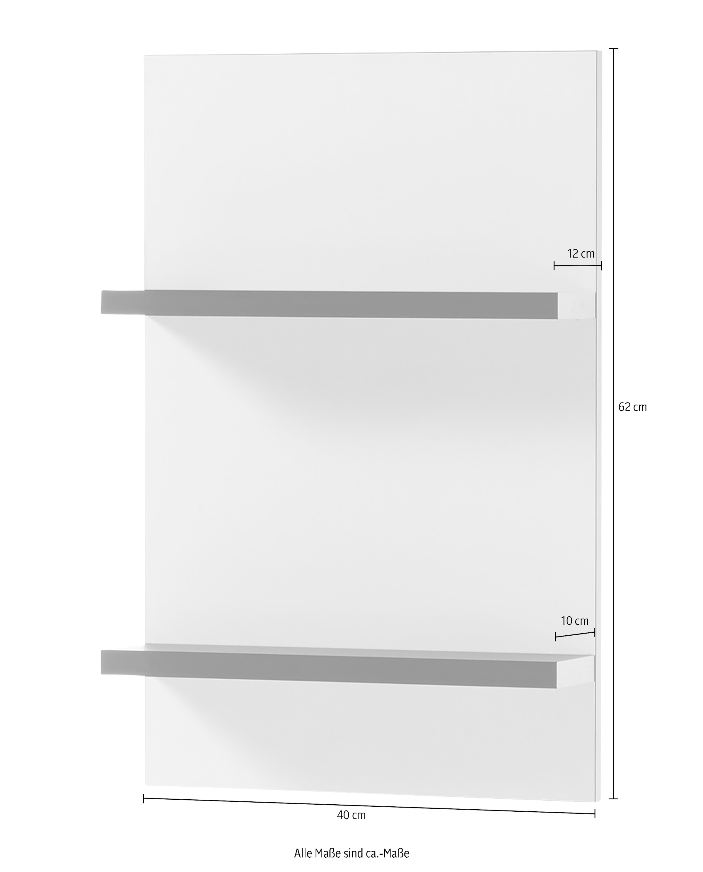 INOSIGN Wandregal »Cantara, Badregal in Hochglanz Weiß, Wandboard im modernen Design«, ausreichend Stauraum
