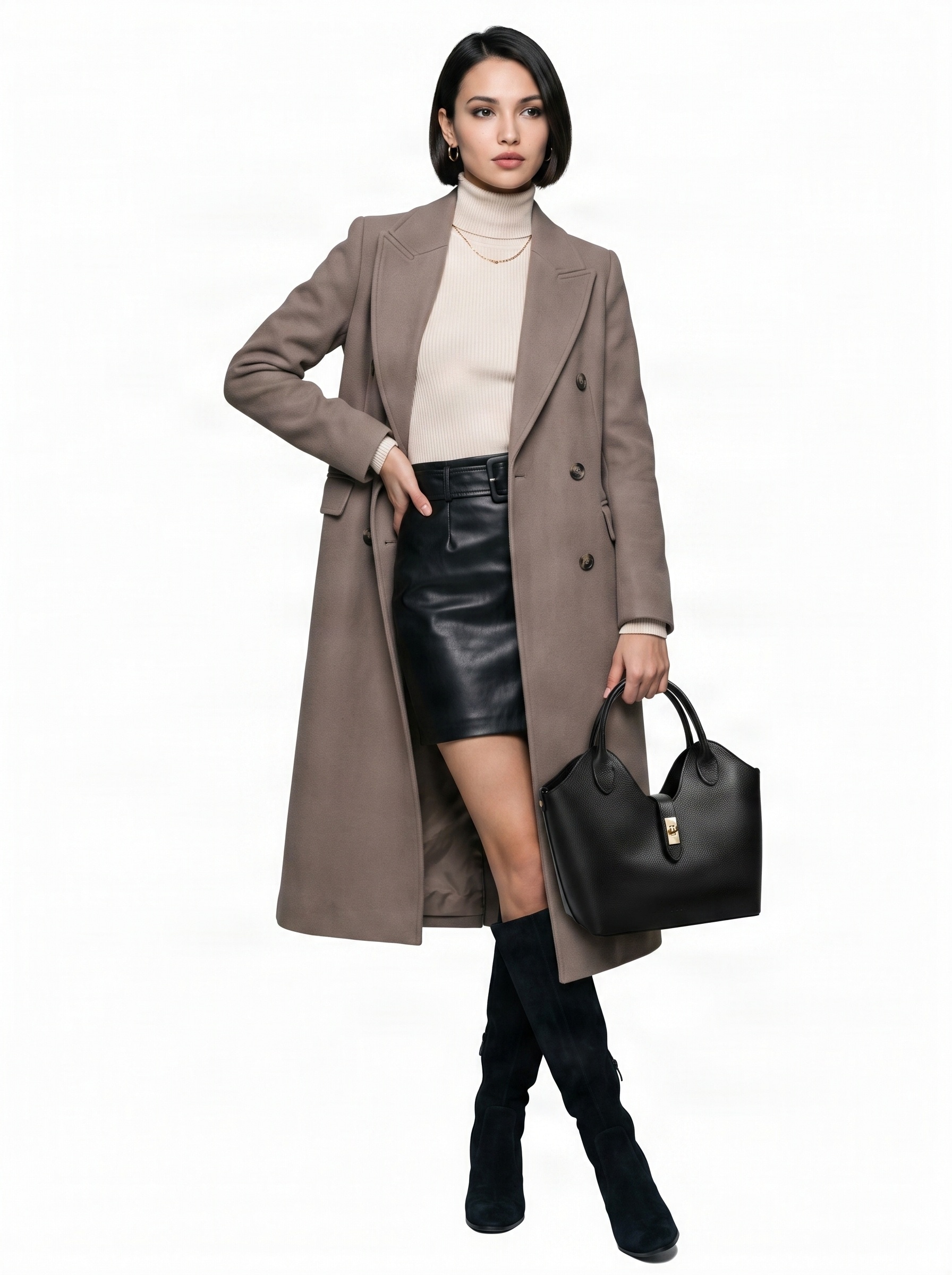 forty° Shopper »FORTY° Damen LANVERRA - M echt Leder, Made in Italy« echt Leder, Made in Italy