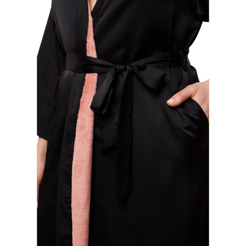 Triumph Bademantel »Robes Satin Robe 01«, (2 St., mit Gürtel), Kimono-Morgenmantel aus Satin, leicht glänzend
