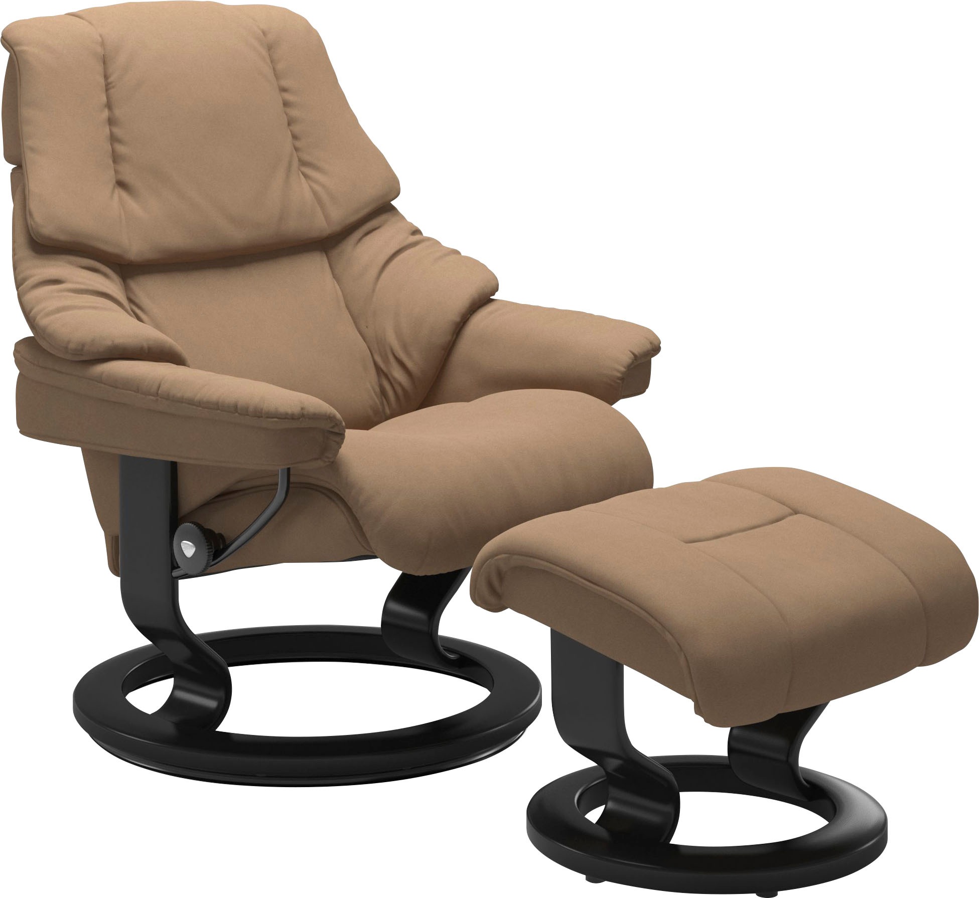 Stressless® Relaxsessel »Reno«, mit Hocker, mit Classic Base, Größe S, M & L, Gestell Schwarz