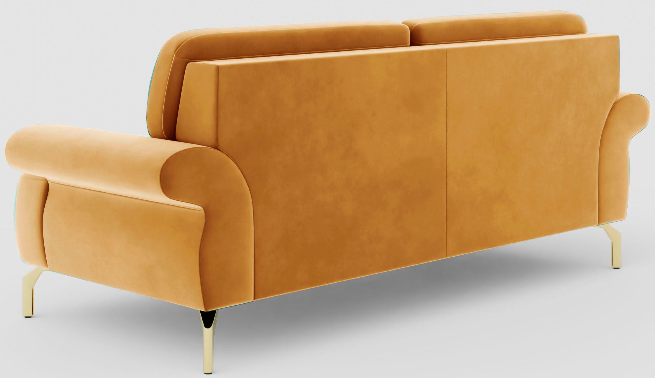 sit&more 2,5-Sitzer »Orient 1« inkl. 2 Zierkissen mit Strass-Stein, goldfarbene Metallfüße