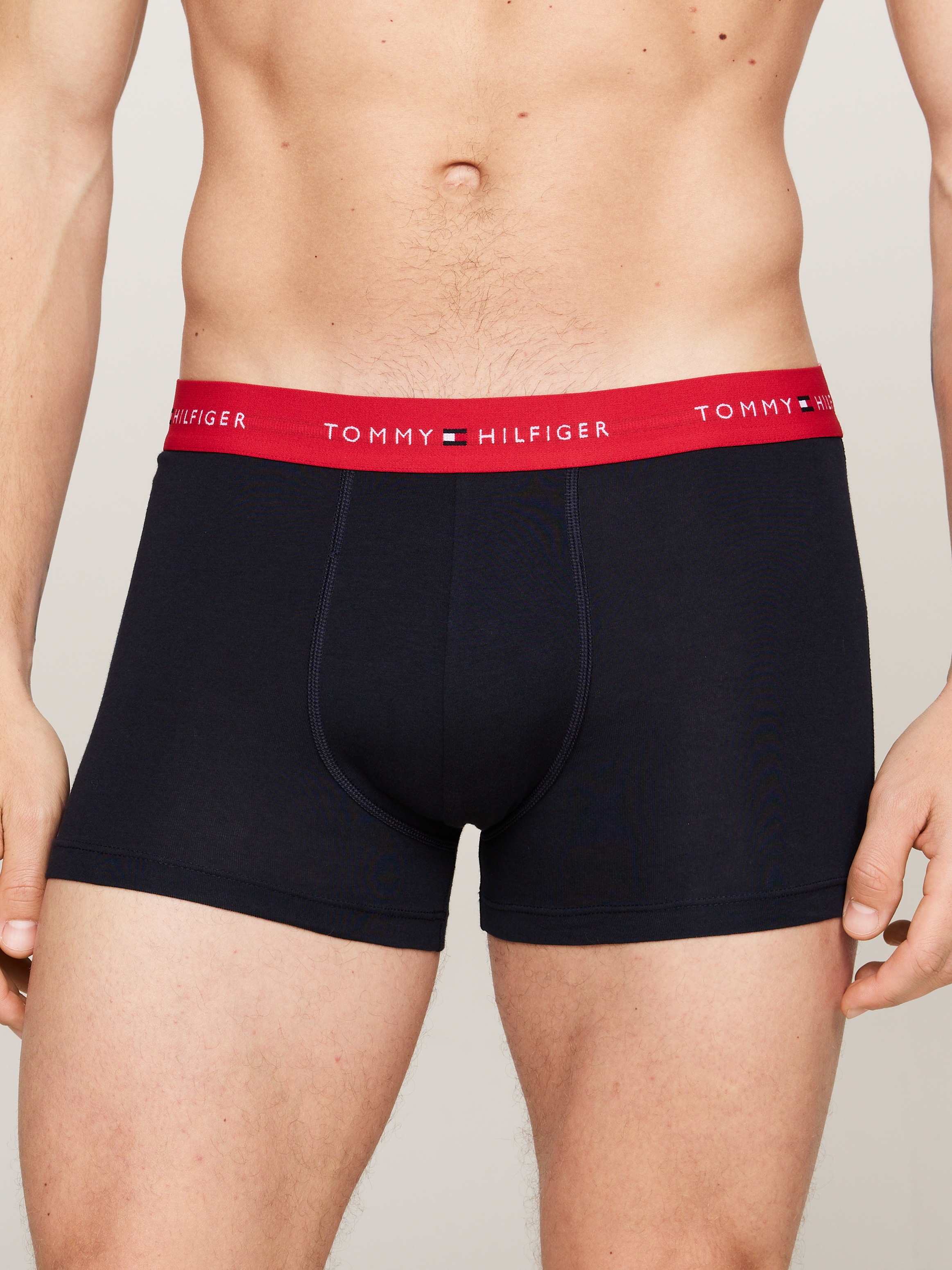 Tommy Hilfiger Underwear Trunk »3P WB TRUNK«, (Packung, 3 St., 3er-Pack), mit kontrastfarbenem Logobund