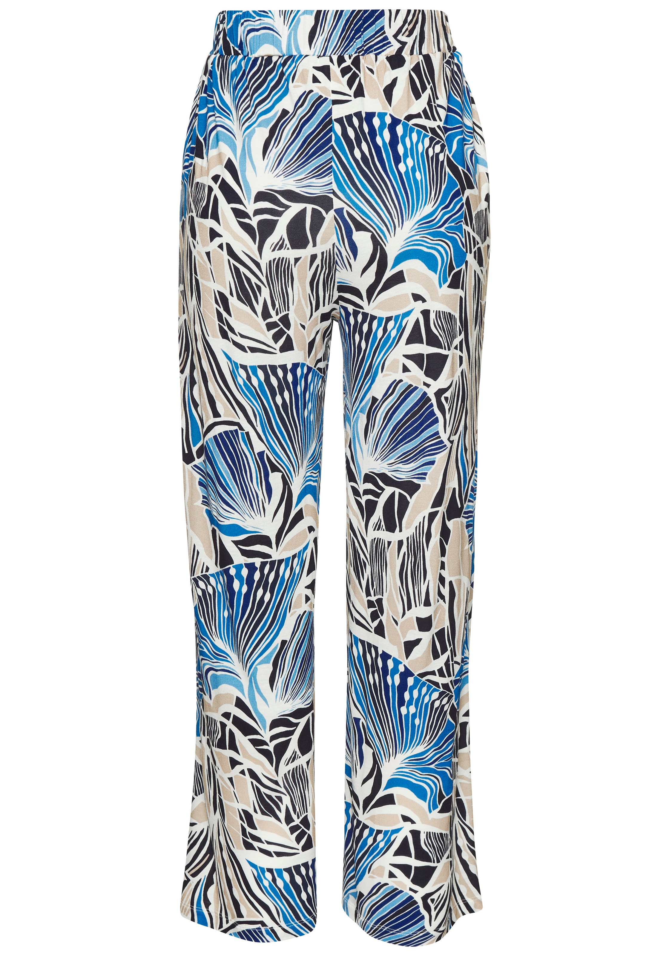 LASCANA Palazzohose  aus Viskosejersey, Sommerhose mit Alloverprint und Taschen