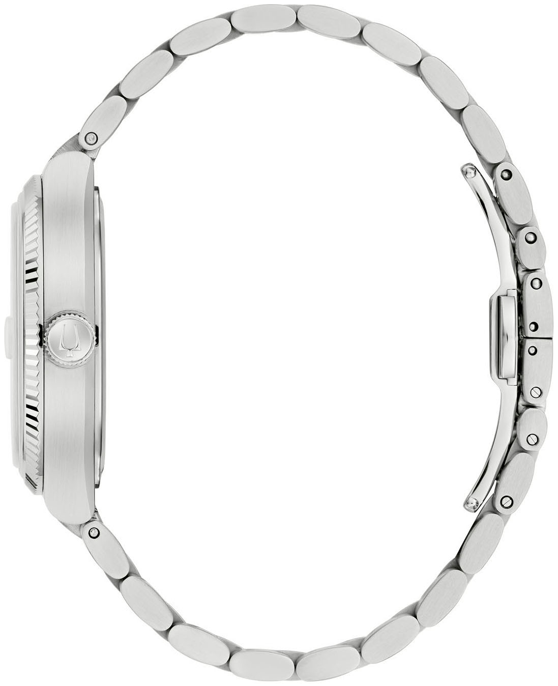 Bulova Quarzuhr »Super Seville«, Armbanduhr, Damenuhr, Herrenuhr, unisex, analog, Edelstahlarmband