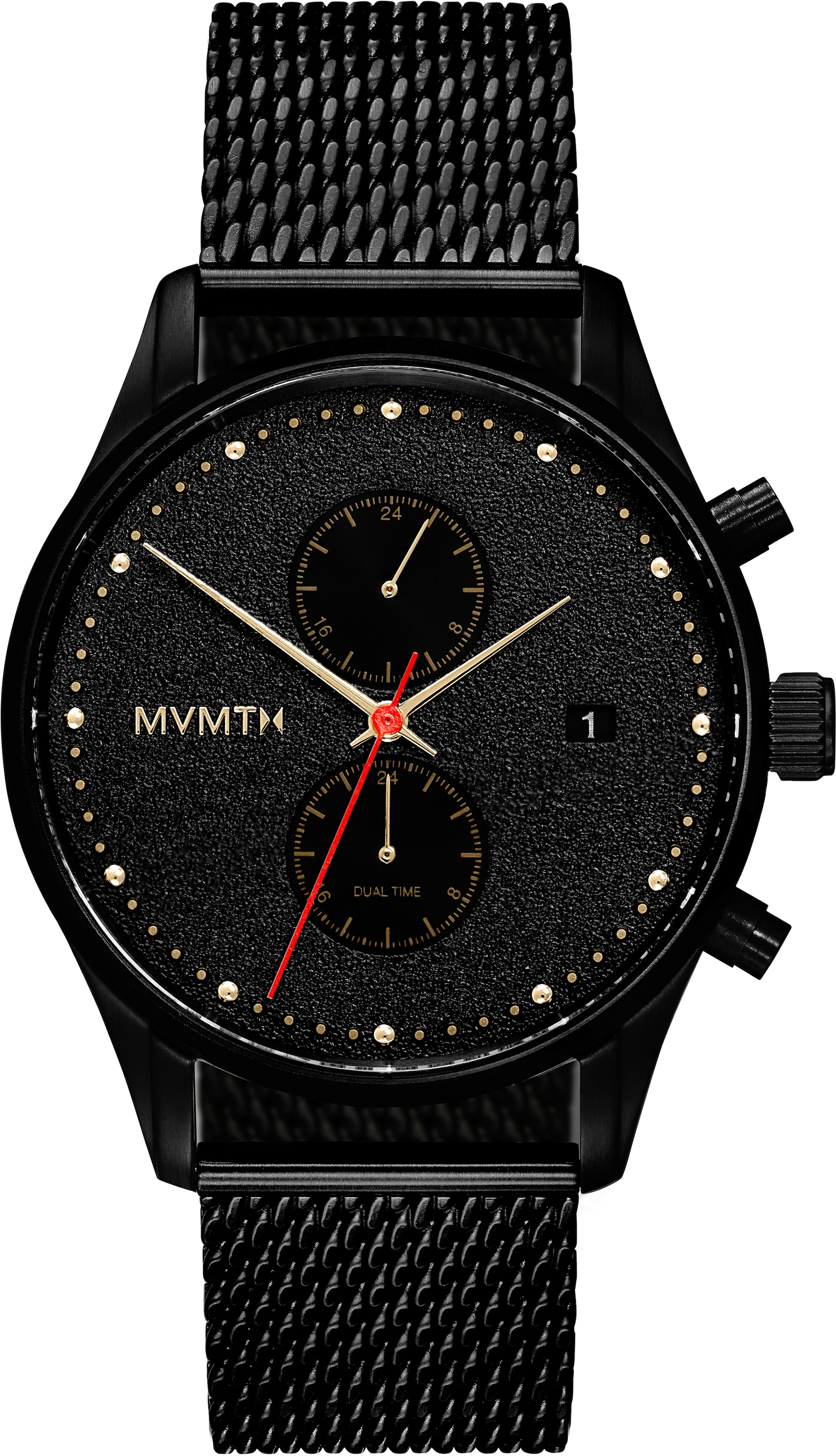 MVMT Multifunktionsuhr »CAVIAR, 28000052-D«, Armbanduhr, Damenuhr,Herrenuhr, bis 10bar wasserdicht,Edelstahlarmband