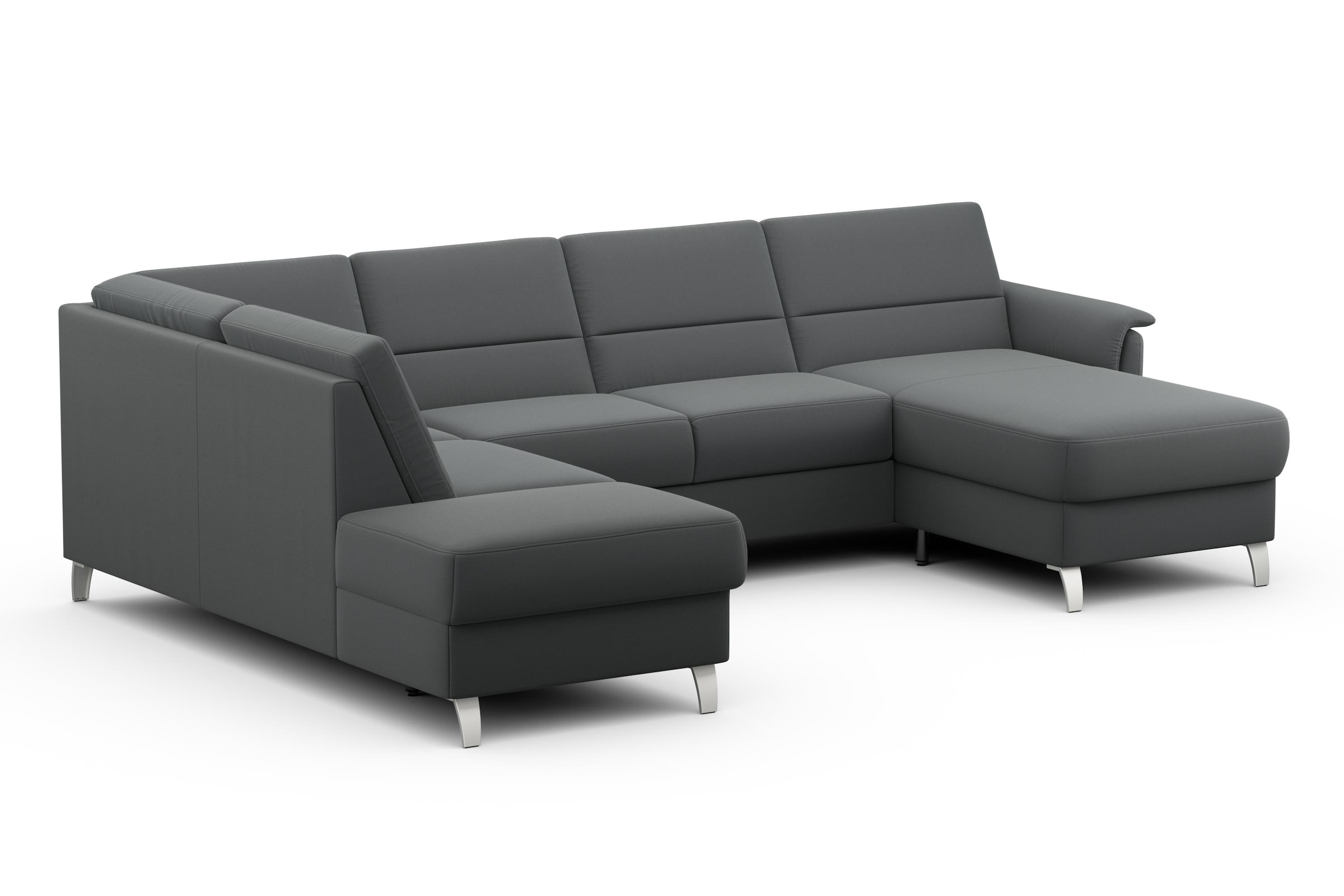 sit&more Wohnlandschaft »Palmera U-Form, B: 308 cm« optional Bettfunktion & Bettkasten, Federkern