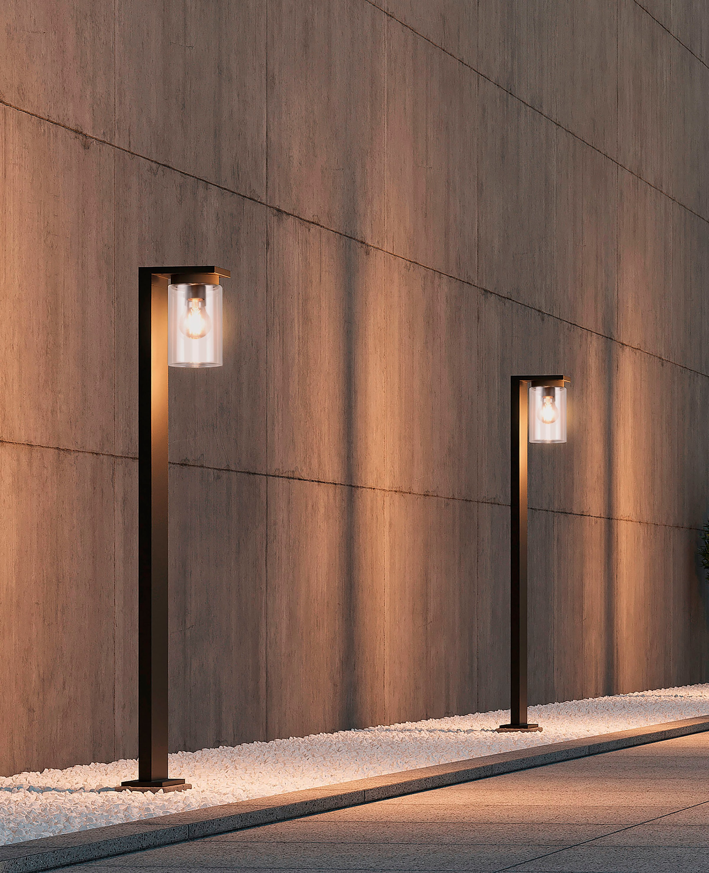 TRIO Leuchten Außen-Stehlampe »ARDILA, Stehleuchte Outdoor Garten Terrasse Höhe 1m, exkl 1xE27 max40W« E27 1 Stk. warmweiß - kaltweiß Garten Stehlampe IP44 mit Dämmerungssensor, Leuchtmittel wechselbar