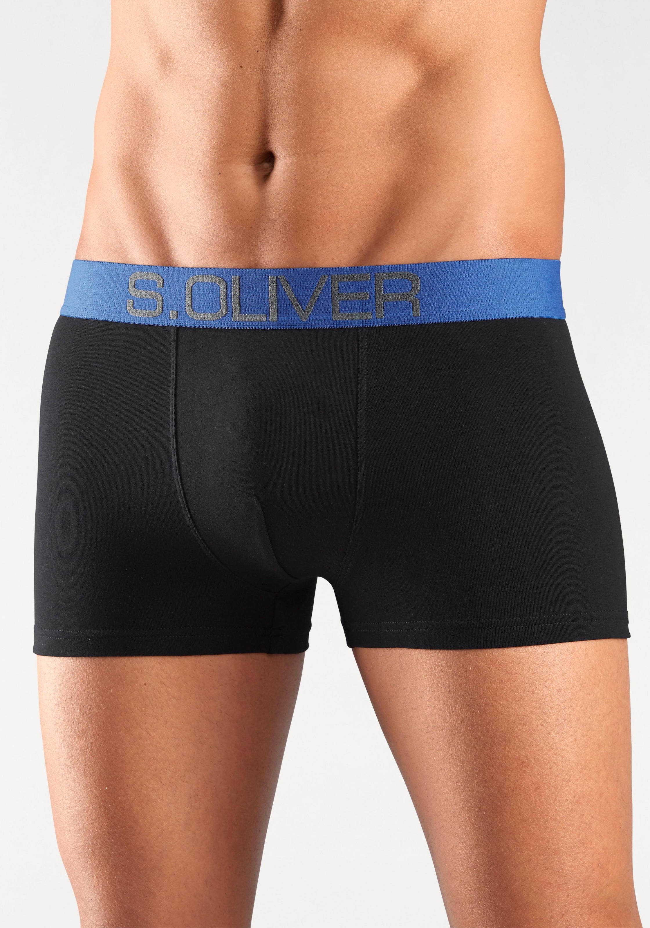 s.Oliver Boxer »Boxershorts für Herren« Packung, 4 Stk. mit kontrastfarbenem Webbund