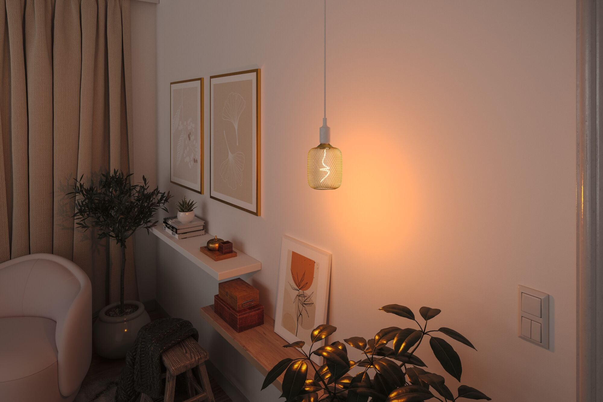 Paulmann LED-Leuchtmittel »Metallic Glow Standard 230V LED Leuchtmittel Zyl dimmbar Messing« E27 1 Stk.