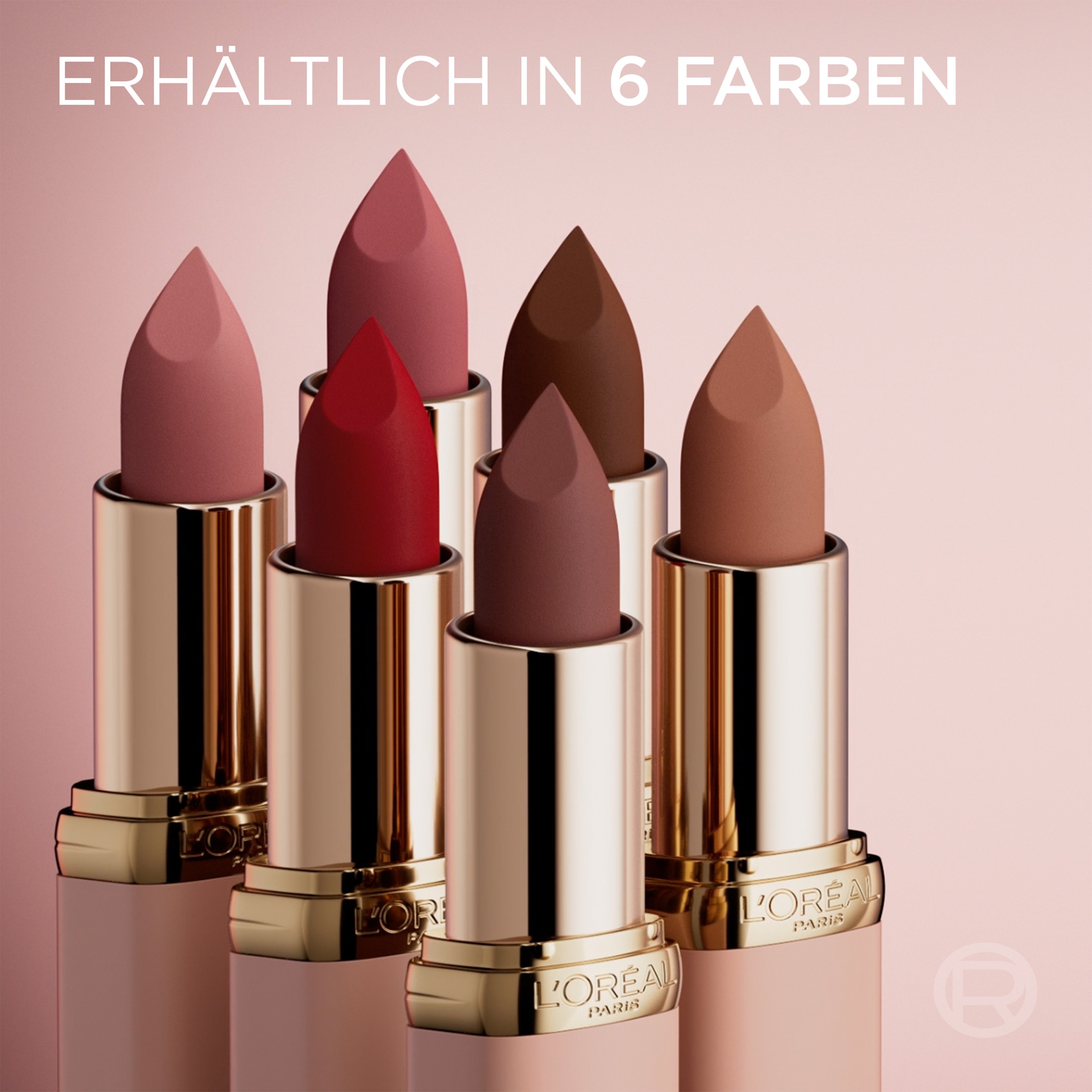 L'ORÉAL PARIS Lippenstift »COLOR RICHE BLURRED MATTE LIPPENSTIFT« seidig-mattes Finish, leuchtende Farben