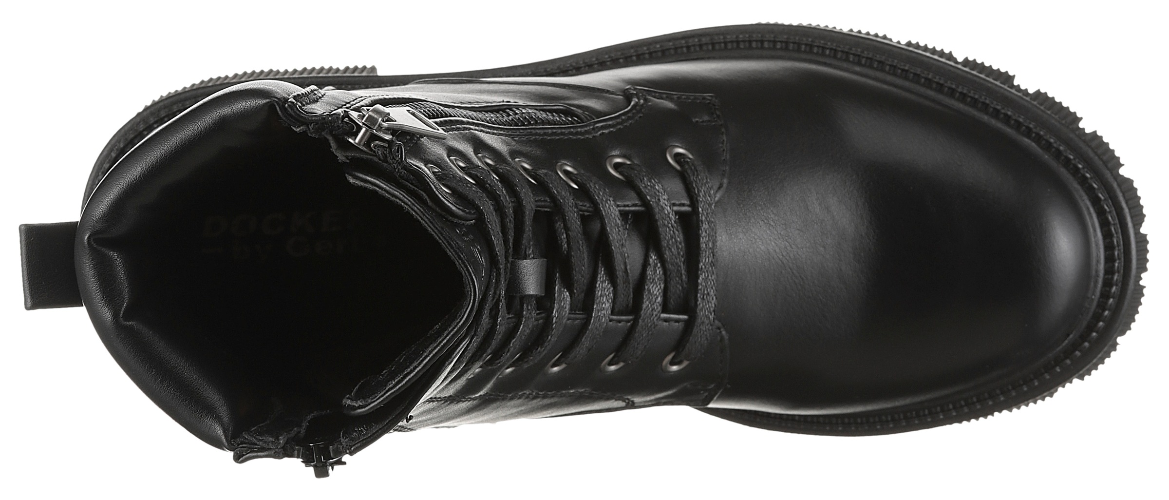 Dockers by Gerli Schnürstiefelette  Biker Boots mit Reißverschluss
