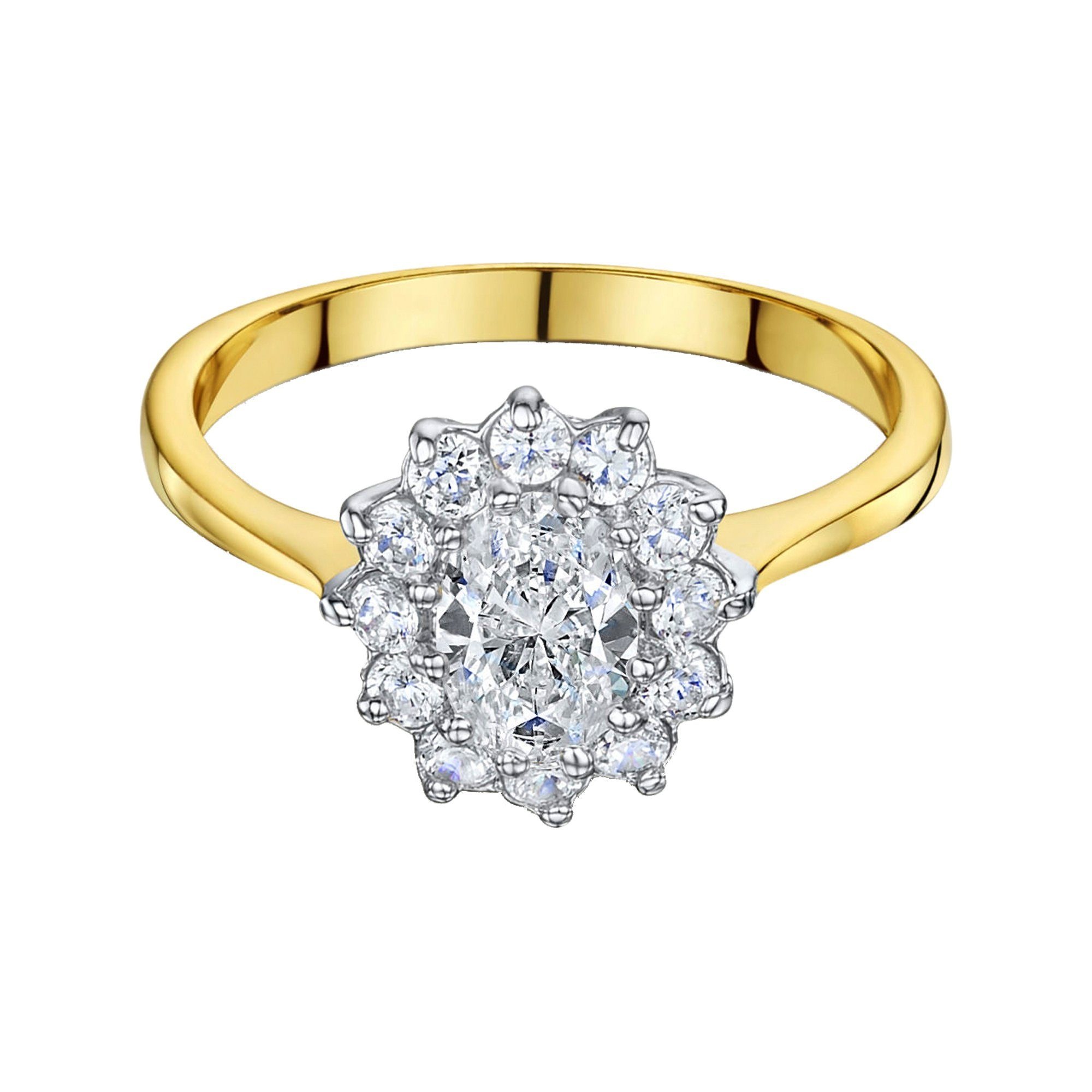 Buckley London Ring vergoldet mit Zirkonia