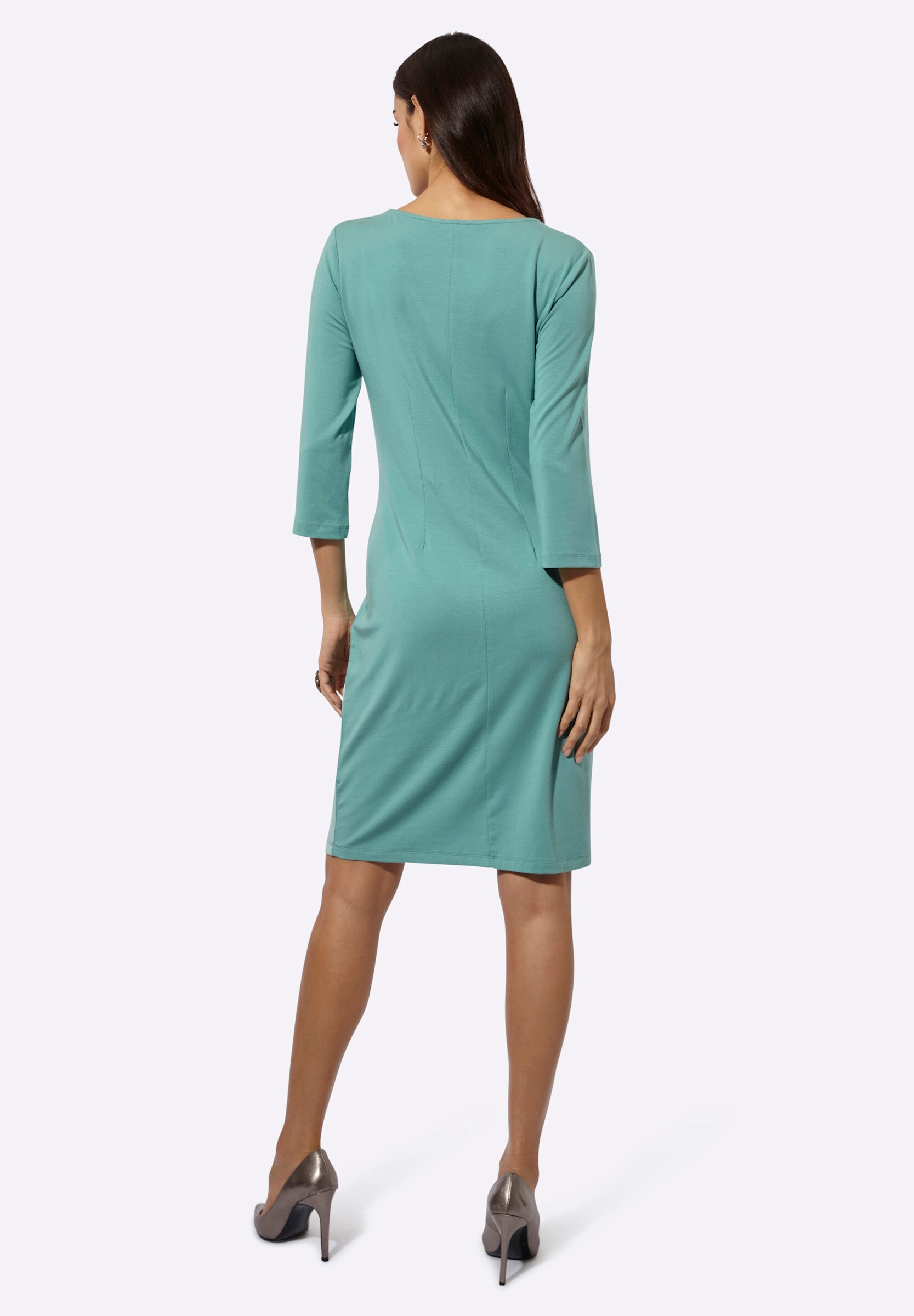 creation L Jerseykleid »Modal-Jerseykleid Jerseykleid mit einfarbigem Rückenteil« Ohne Taschen