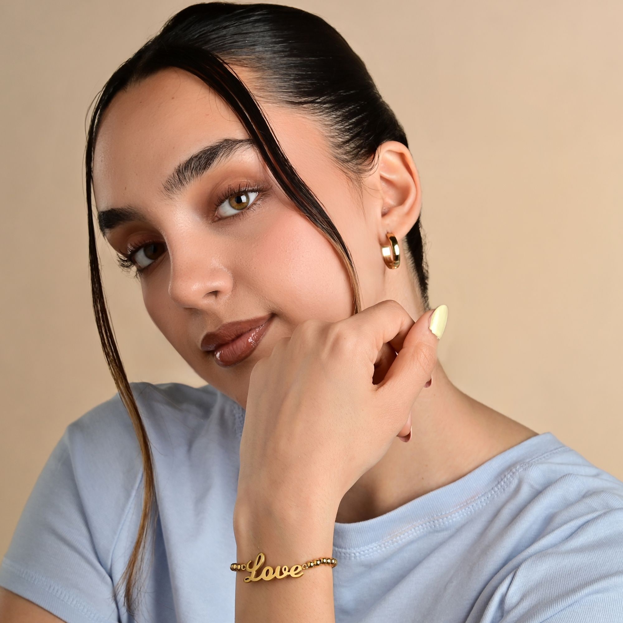 Adelia´s Paar Creolen »Damen Ohrringe ¿ Klappcreole aus Edelstahl«