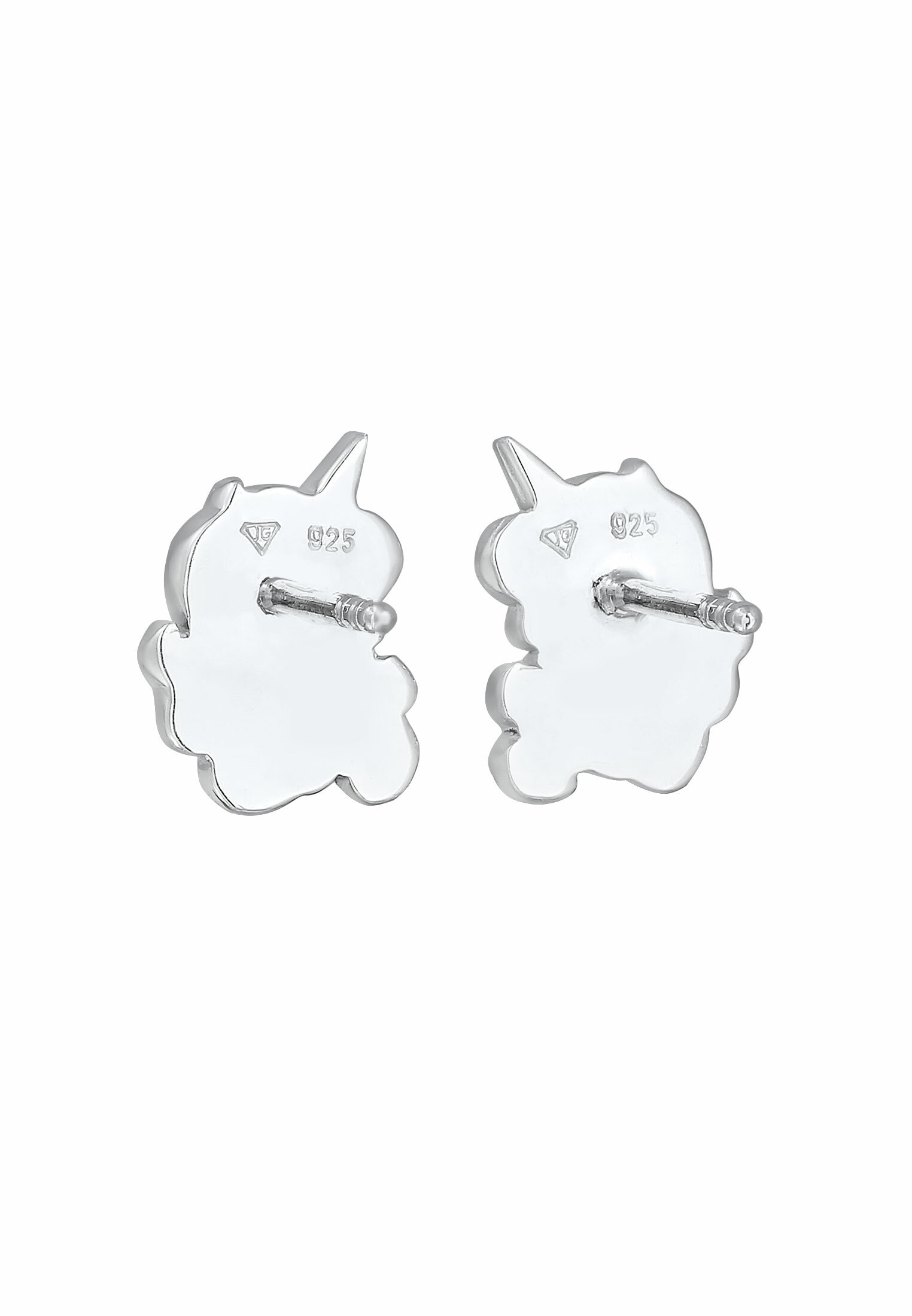 Elli Paar Ohrstecker »Ohrringe Kinder Einhorn Emaille 925 Silber«