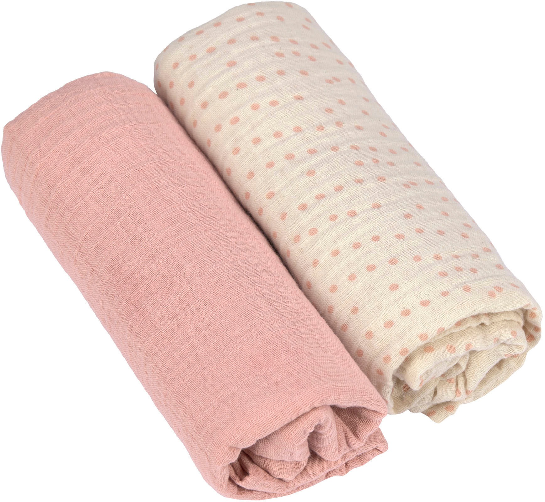 LÄSSIG Stoffwindeln »LÄSSIG X Raddis® Cotton, Einschlag- und Mulltuchset L, Rose«, (Set, 3 St.), mit wiederverwendbarem Baumwollbeutel