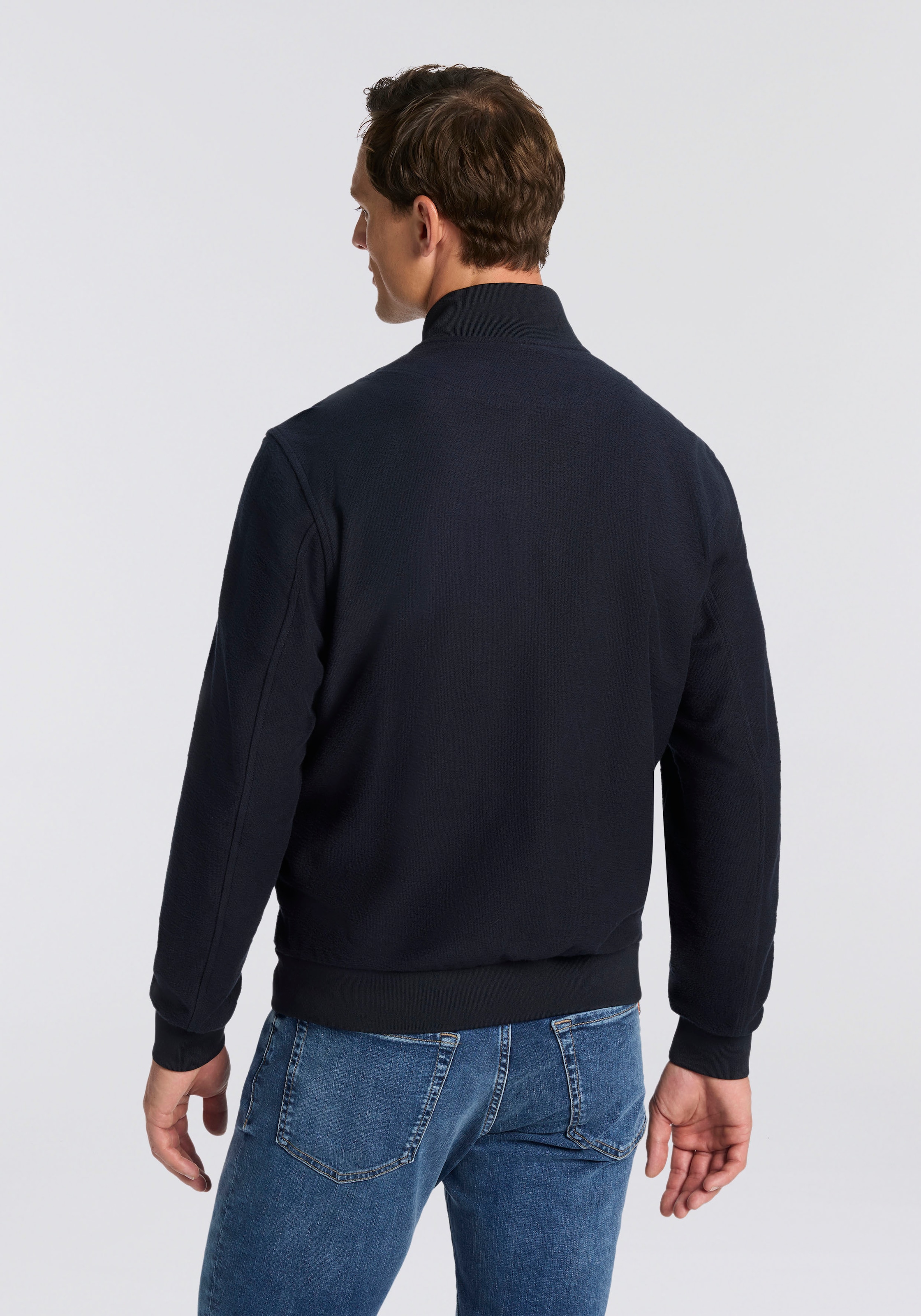 BOSS ORANGE Sweatjacke »Lisimba« oversize fit, Strickbündchen